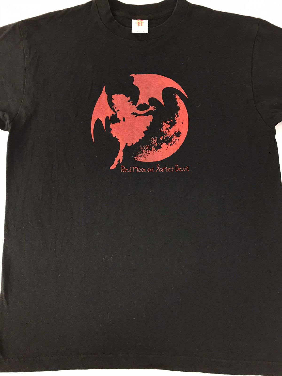 image of Anima Red Moon And The Scarlet Devil Japanese Anime Manga Tee in Black, Men's (Size Medium)
