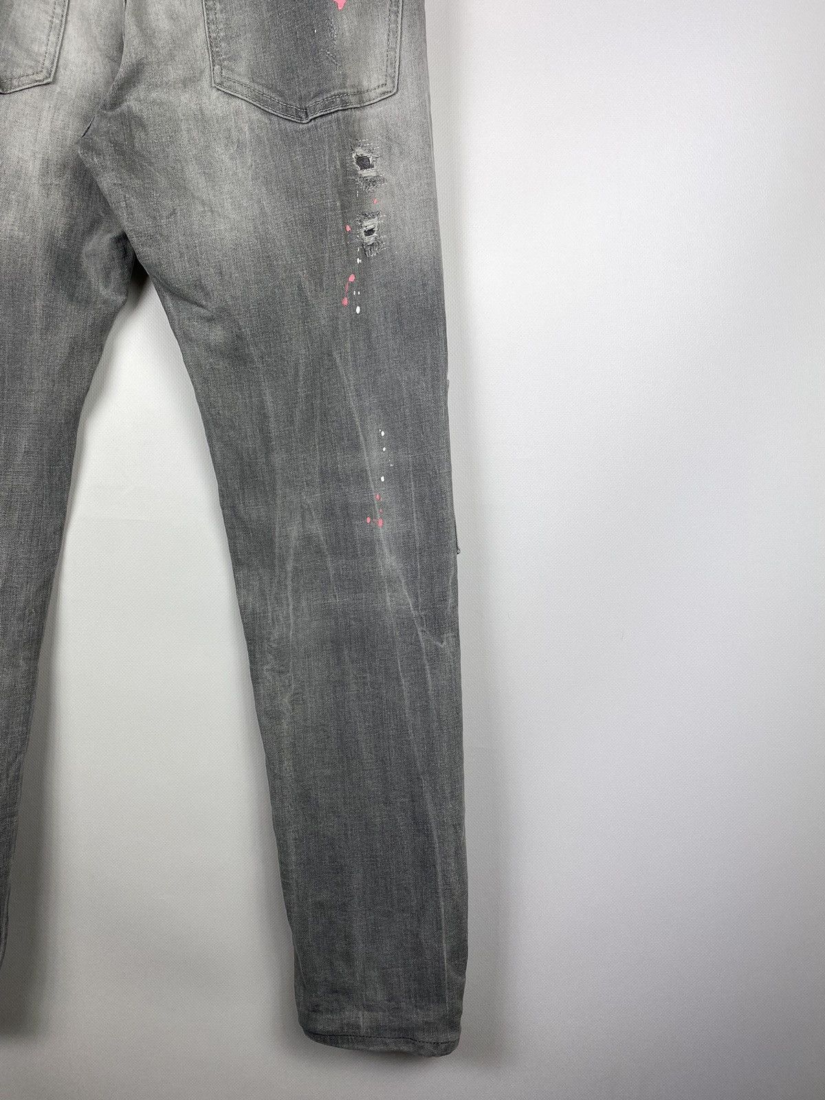 Designer × Dsquared2 Dsquared women’s distressed slim Jean Jeans size 42 Xl gray Size 28" / US 6 / IT 42 - 13 Thumbnail