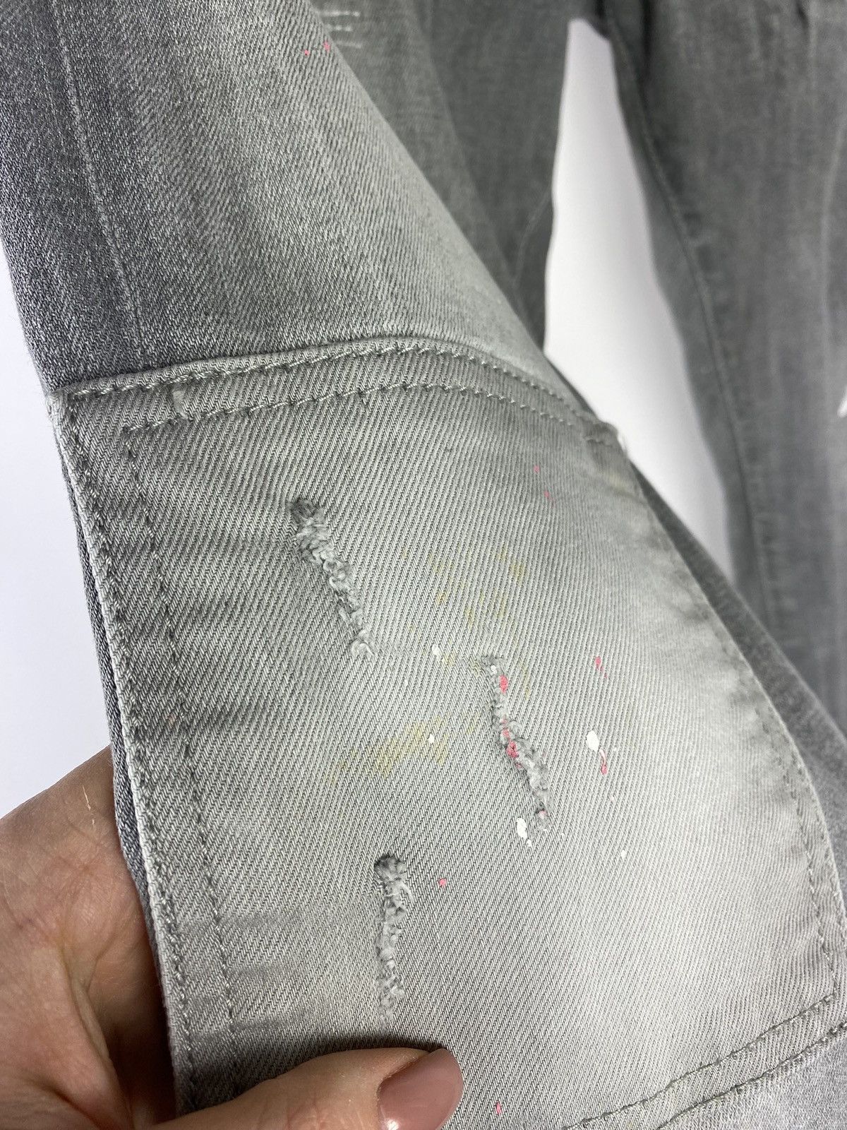 Designer × Dsquared2 Dsquared women’s distressed slim Jean Jeans size 42 Xl gray Size 28" / US 6 / IT 42 - 9 Thumbnail