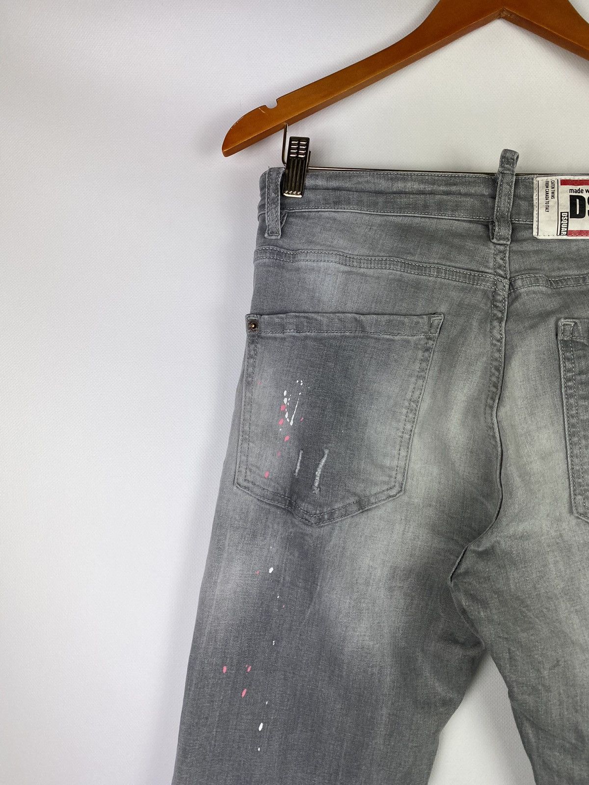 Designer × Dsquared2 Dsquared women’s distressed slim Jean Jeans size 42 Xl gray Size 28" / US 6 / IT 42 - 11 Thumbnail