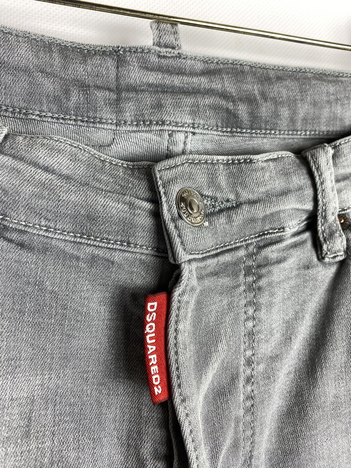 Designer × Dsquared2 Dsquared women’s distressed slim Jean Jeans size 42 Xl gray Size 28" / US 6 / IT 42 - 5 Thumbnail