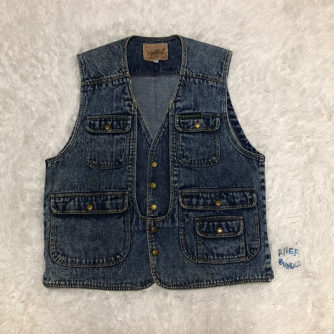 Japanese Brand Japan Manx Denim Multipocket Vest Size US M / EU 48-50 / 2 - 1 Thumbnail