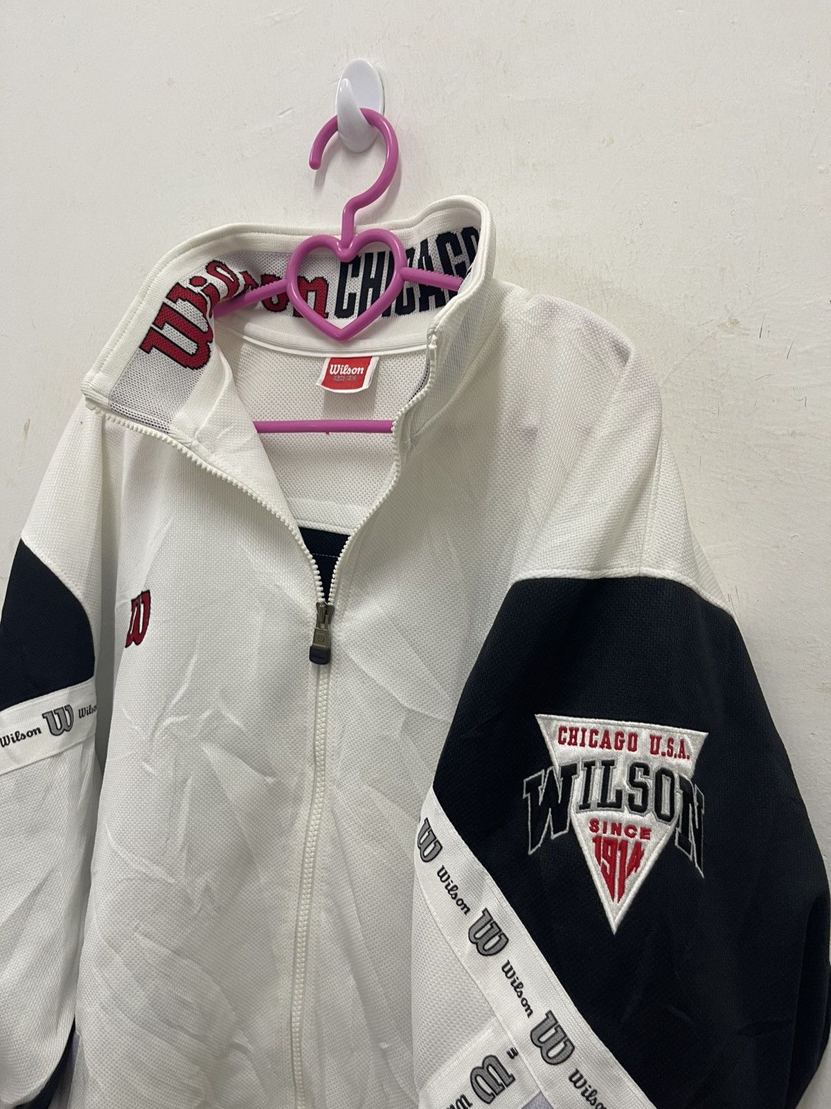 Wilson Rare Vintage WILSON Chicago USA Spell Out Big Logo Sweater Size US L / EU 52-54 / 3 - 5 Thumbnail