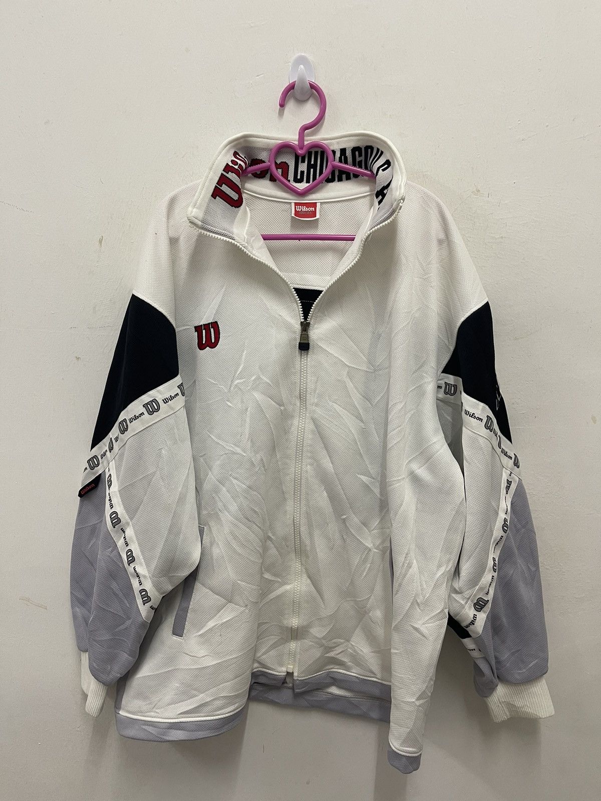 Wilson Rare Vintage WILSON Chicago USA Spell Out Big Logo Sweater Size US L / EU 52-54 / 3 - 2 Thumbnail