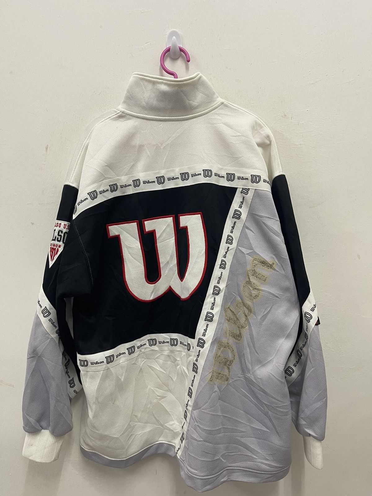 Wilson Rare Vintage WILSON Chicago USA Spell Out Big Logo Sweater Size US L / EU 52-54 / 3 - 1 Thumbnail