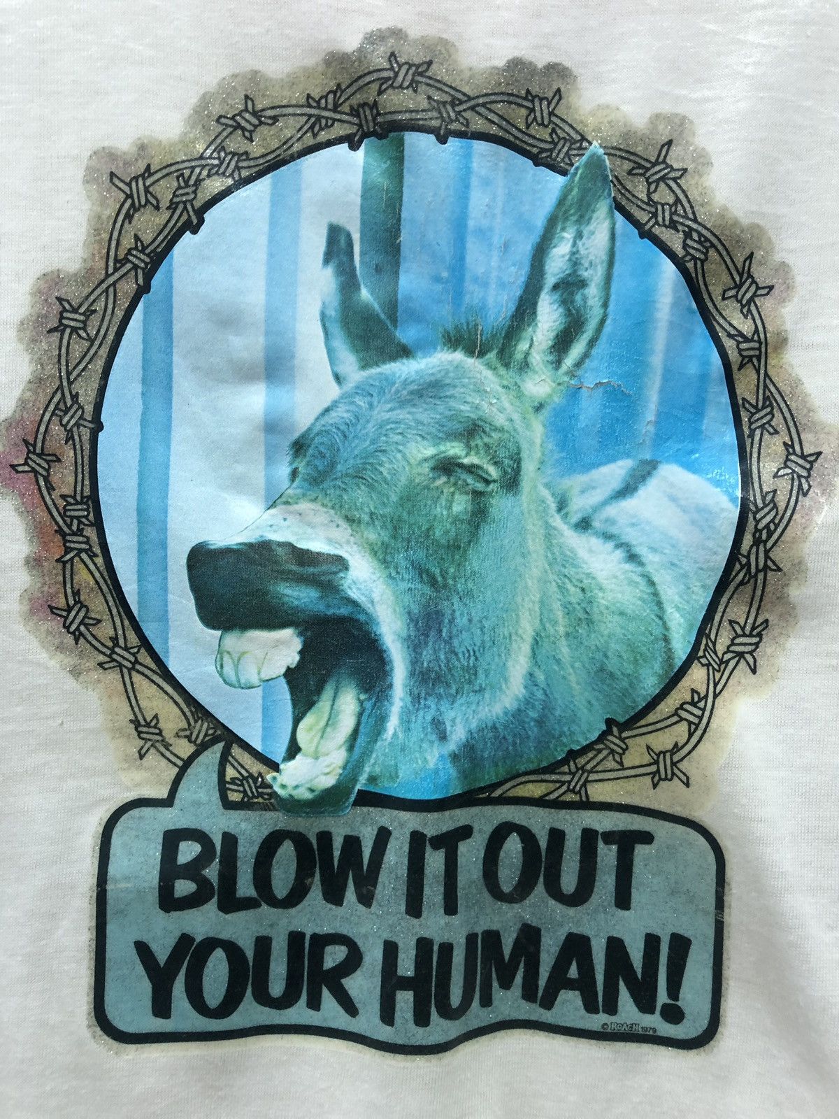 Vintage Vintage Blow It Out Your Human Roach 1979 Iron On Thin Tee Size US L / EU 52-54 / 3 - 2 Thumbnail