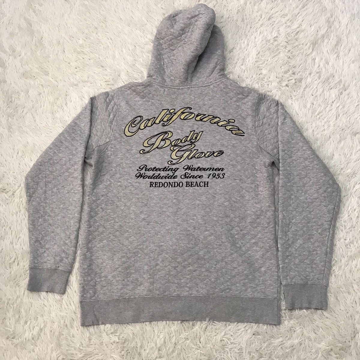 image of Body Glove California Hoodie Zip Up Sweater Big Logo, Men's (Size Medium)