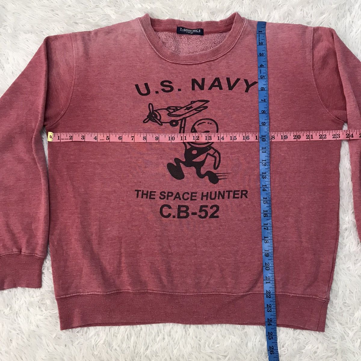 Japanese Brand Rare!!! Vintage T-Graphics Sweatshirt Big Logo Size US L / EU 52-54 / 3 - 9 Thumbnail