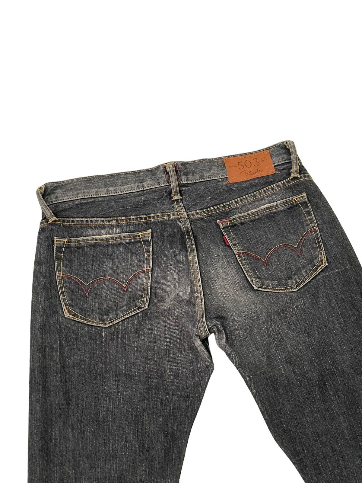Edwin Flare Jeans Edwin Distress Denim Low Rise Boot Cut 2🟦8 Size US 30 / EU 46 - 18 Thumbnail