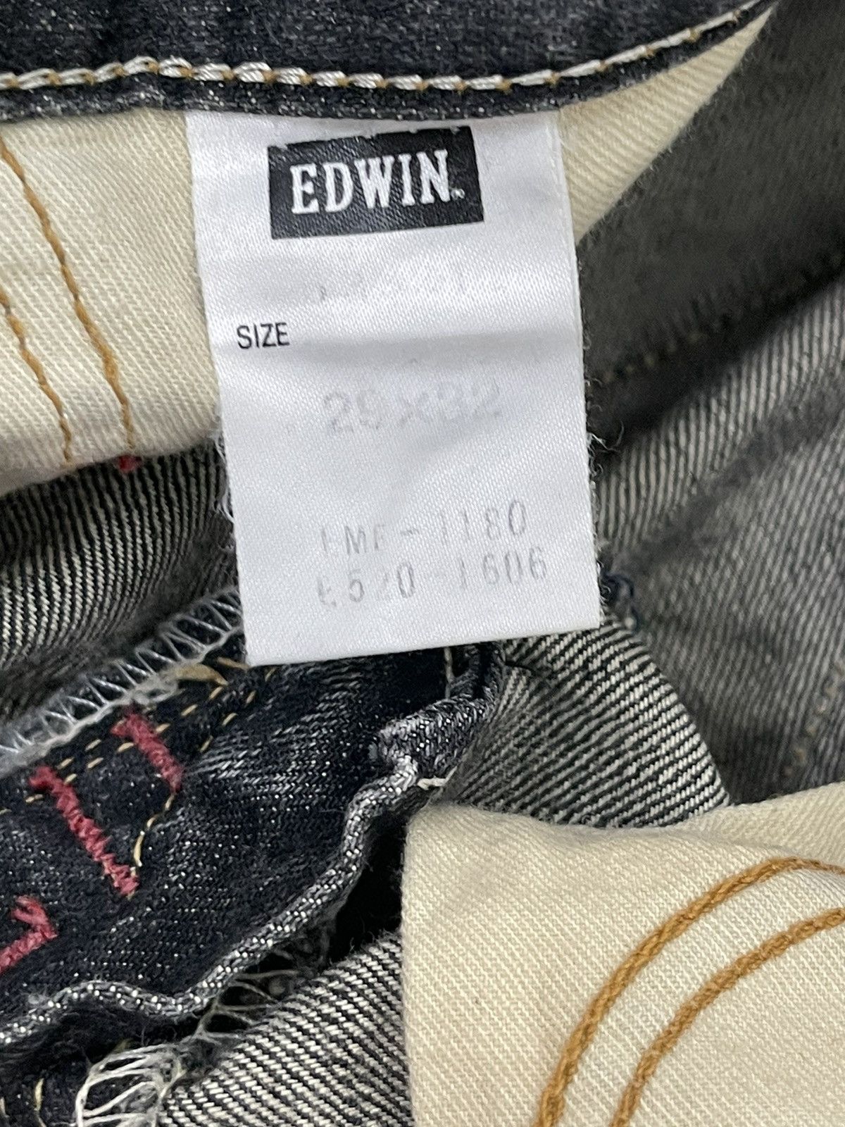 Edwin Flare Jeans Edwin Distress Denim Low Rise Boot Cut 2🟦8 Size US 30 / EU 46 - 20 Thumbnail