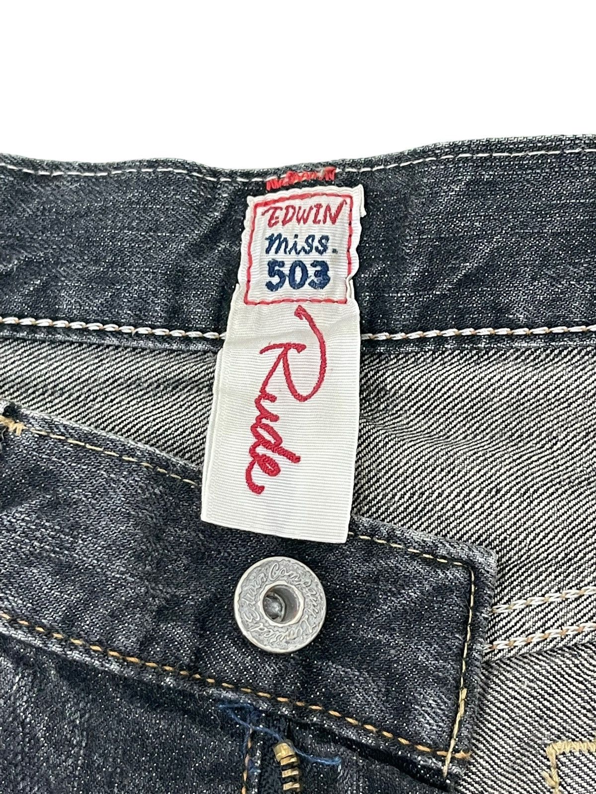 Edwin Flare Jeans Edwin Distress Denim Low Rise Boot Cut 2🟦8 Size US 30 / EU 46 - 10 Thumbnail