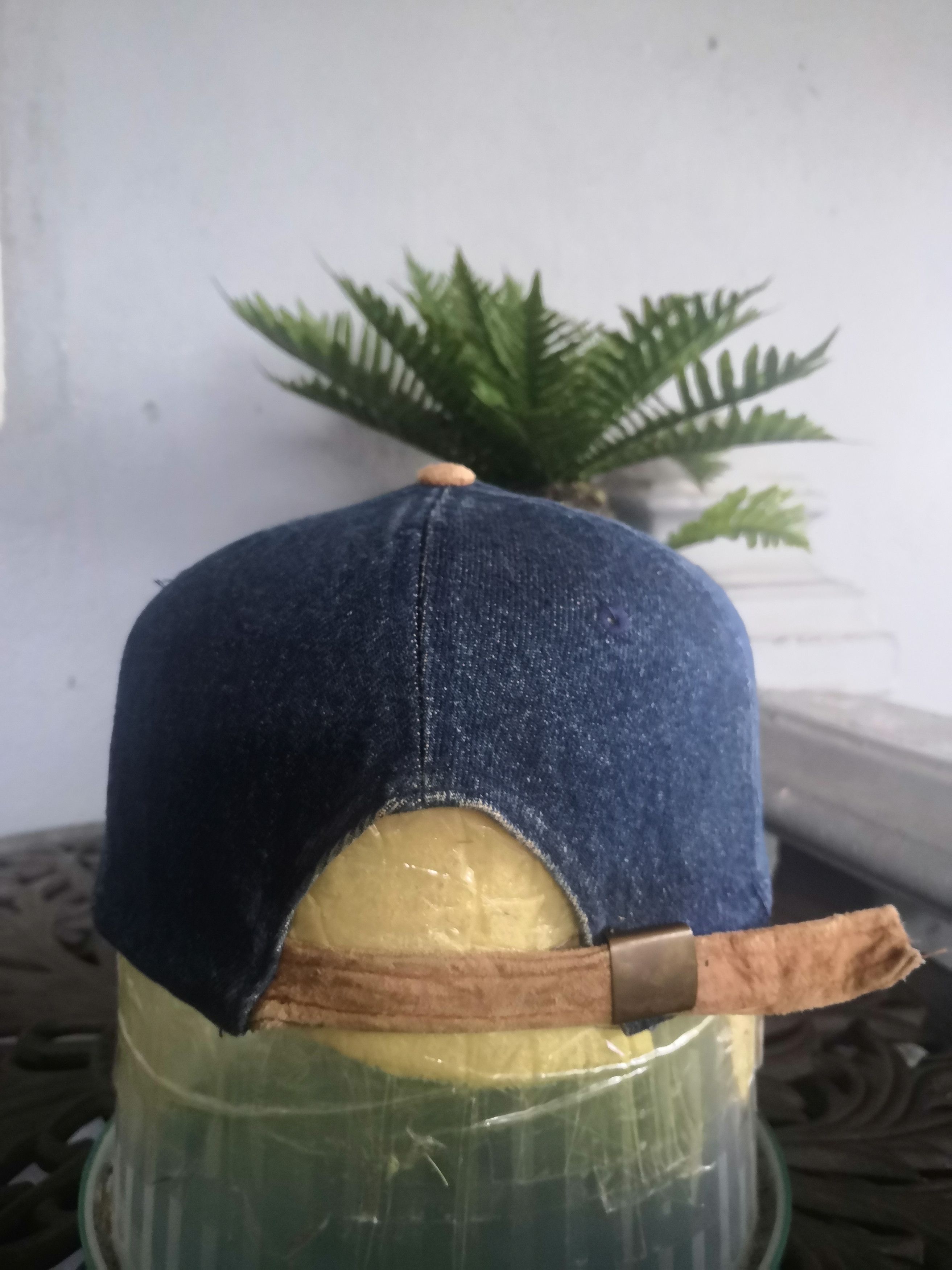 If Six Was Nine Secteur Caniapiscan Denim Leather Hat Cap Vintage Size ONE SIZE - 3 Thumbnail