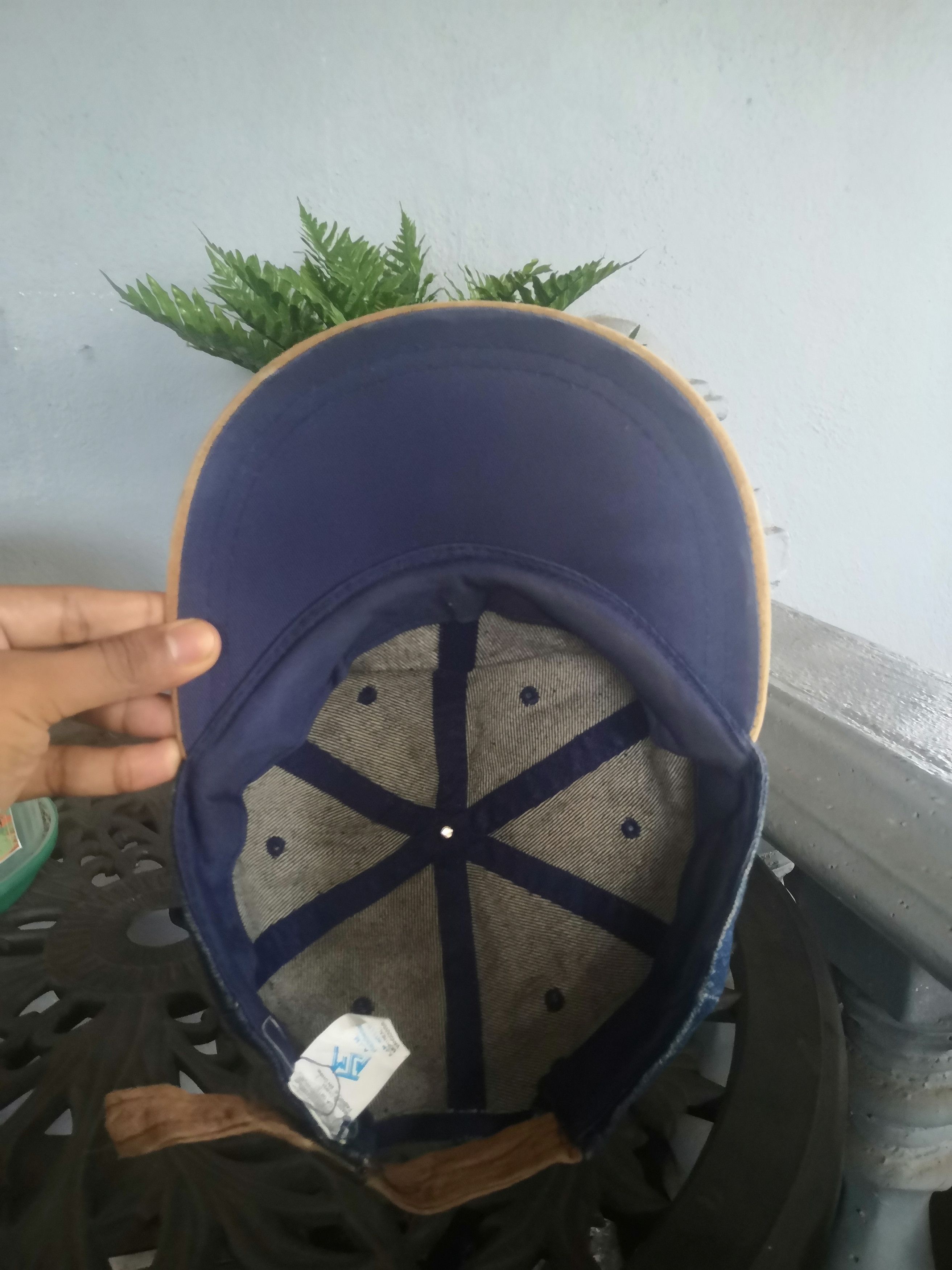 If Six Was Nine Secteur Caniapiscan Denim Leather Hat Cap Vintage Size ONE SIZE - 5 Thumbnail