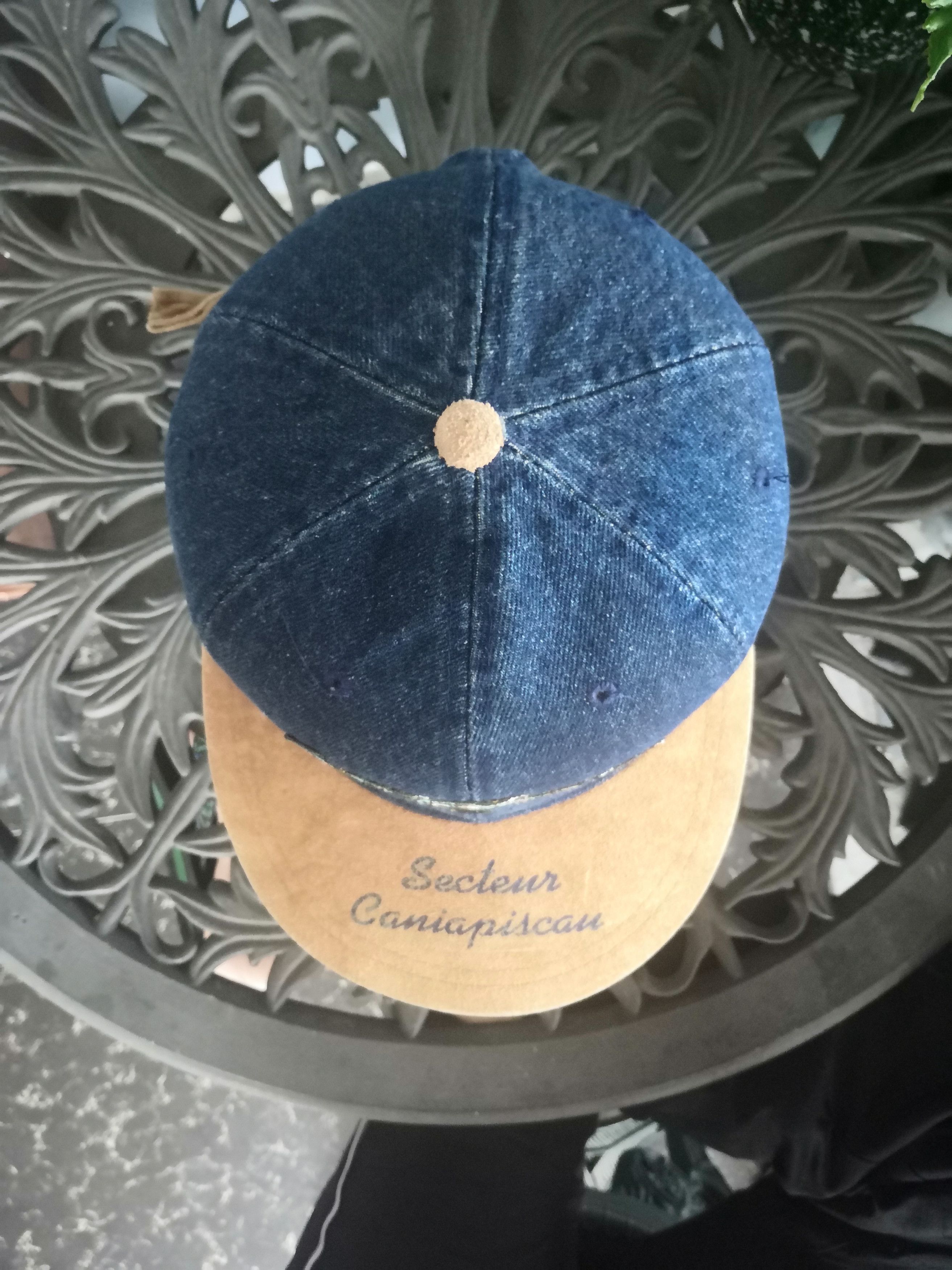 If Six Was Nine Secteur Caniapiscan Denim Leather Hat Cap Vintage Size ONE SIZE - 4 Thumbnail