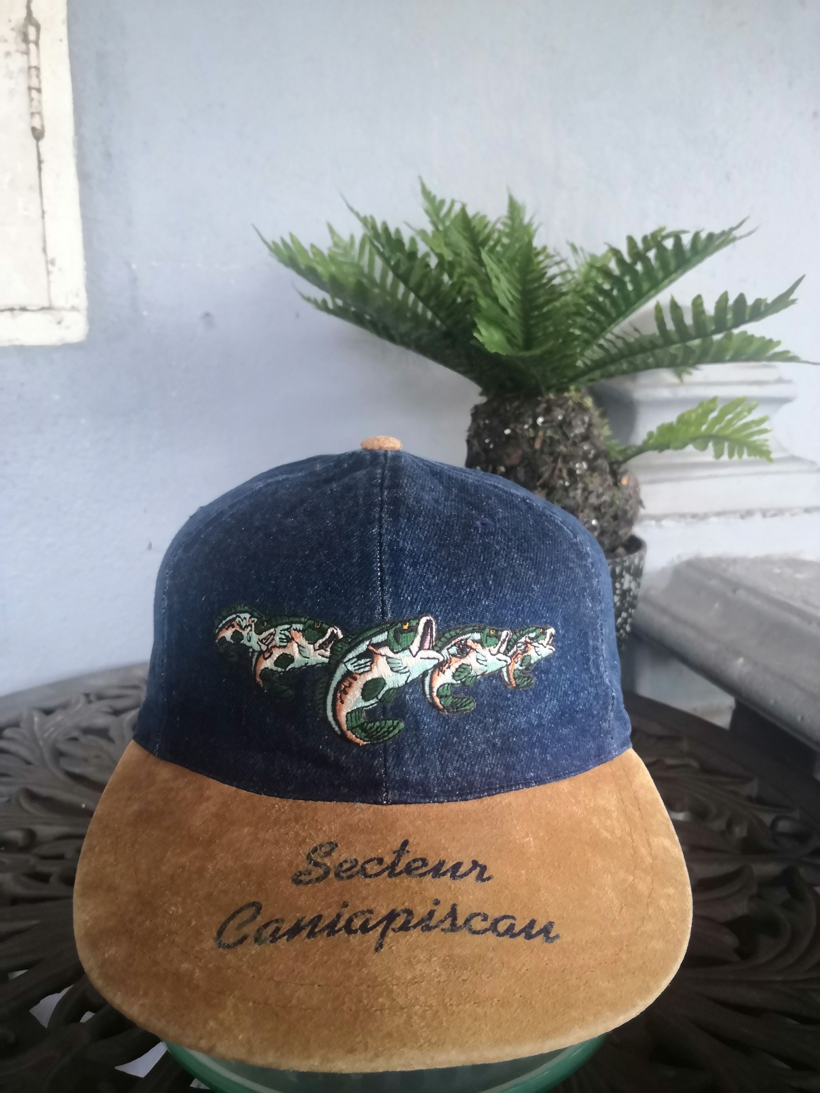 If Six Was Nine Secteur Caniapiscan Denim Leather Hat Cap Vintage Size ONE SIZE - 1 Thumbnail