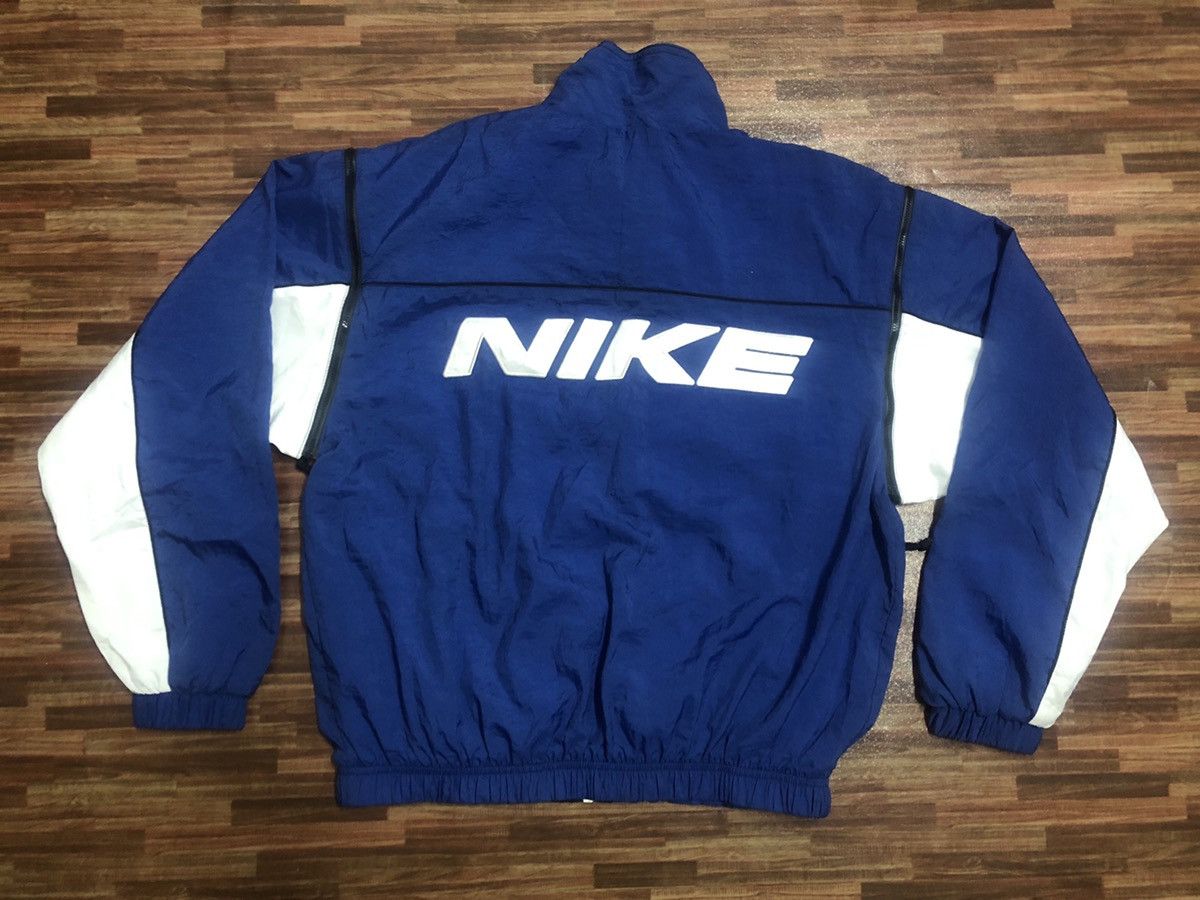 image of 90's Vintage Nike Removable Sleeves Color Way Sweater in Blue/White, Men's (Size Medium)