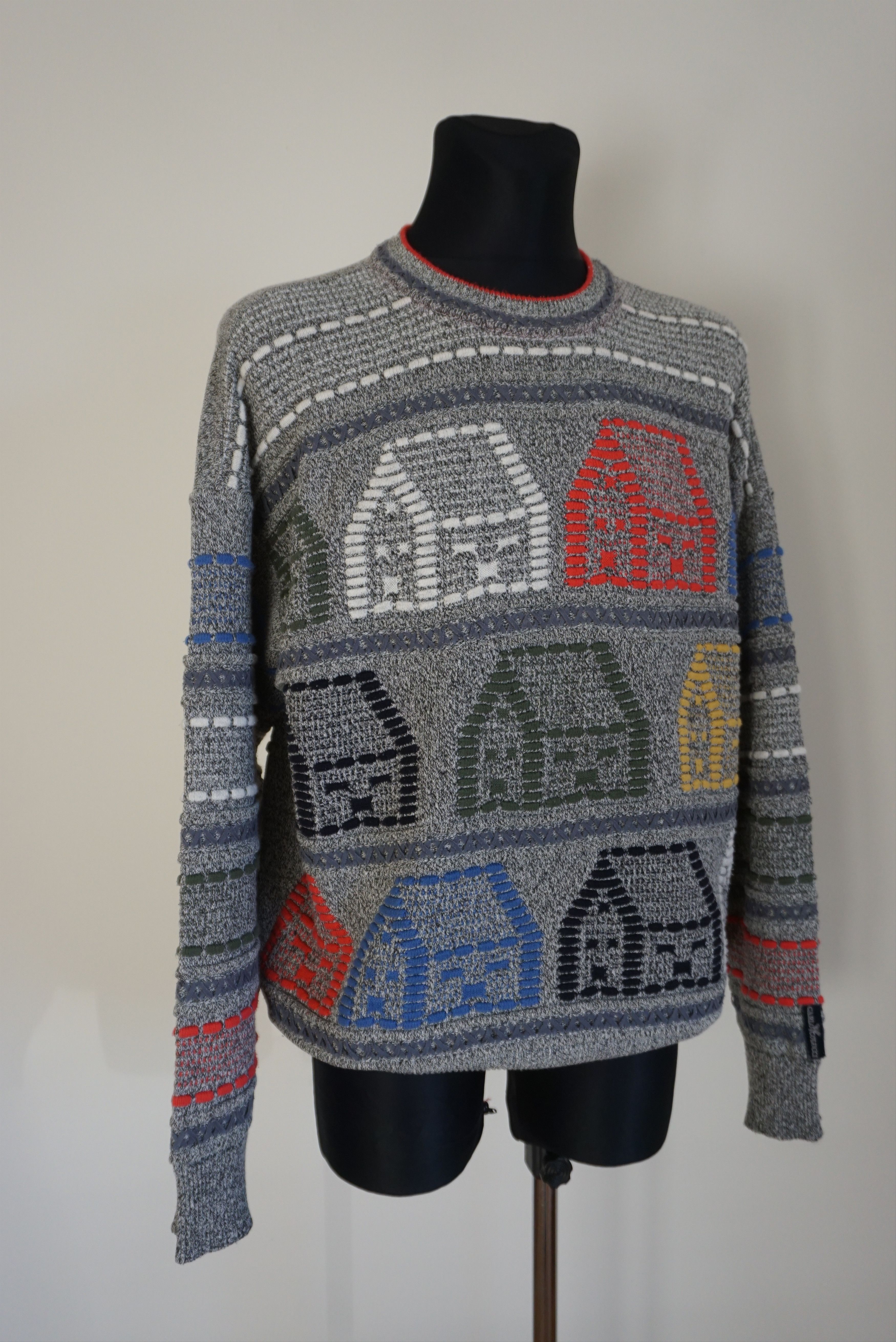 Carlo Colucci vintage Carlo Colucci top 54 44 XL jumper patterned Y2K Size US XL / EU 56 / 4 - 10 Thumbnail