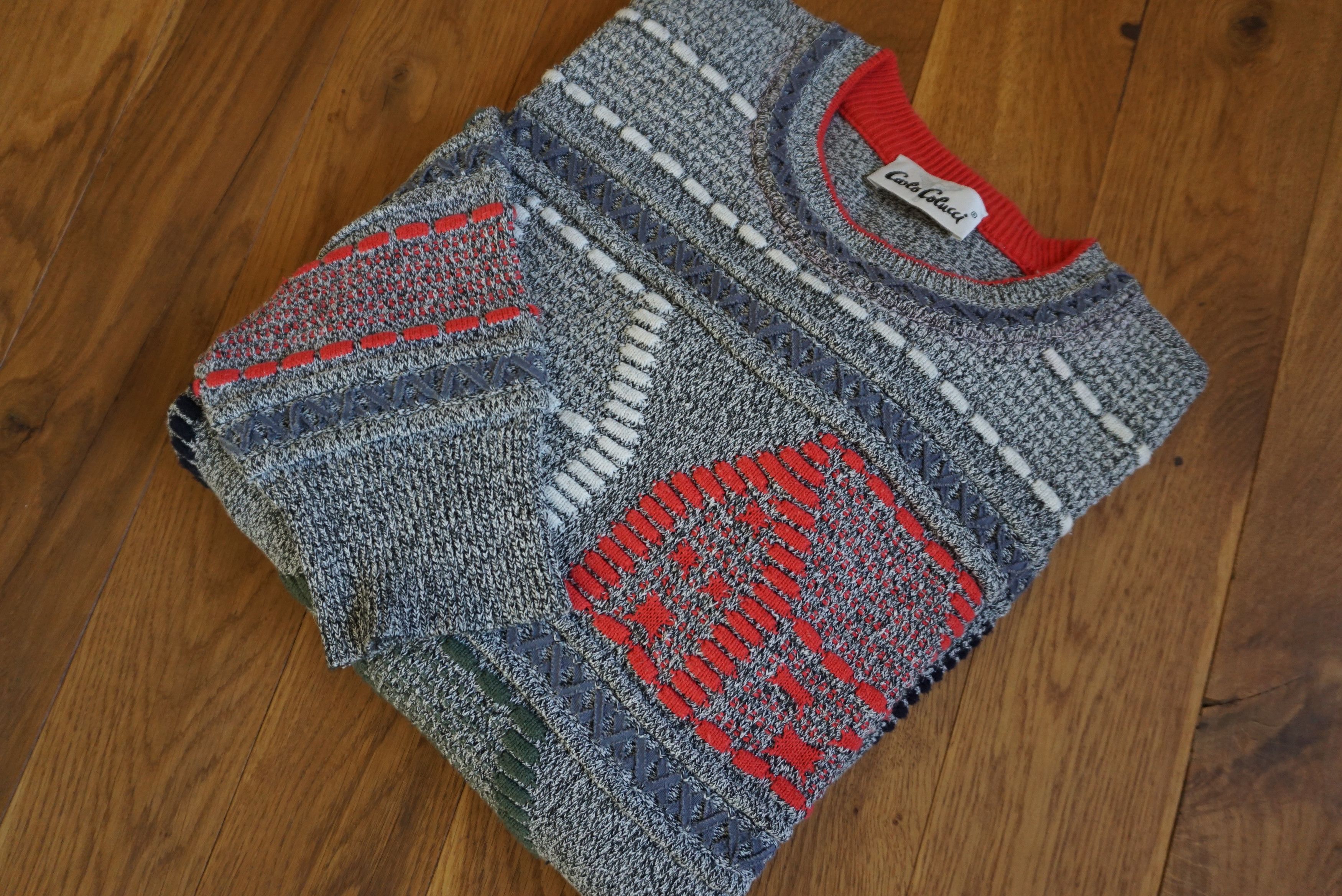 Carlo Colucci vintage Carlo Colucci top 54 44 XL jumper patterned Y2K Size US XL / EU 56 / 4 - 24 Thumbnail