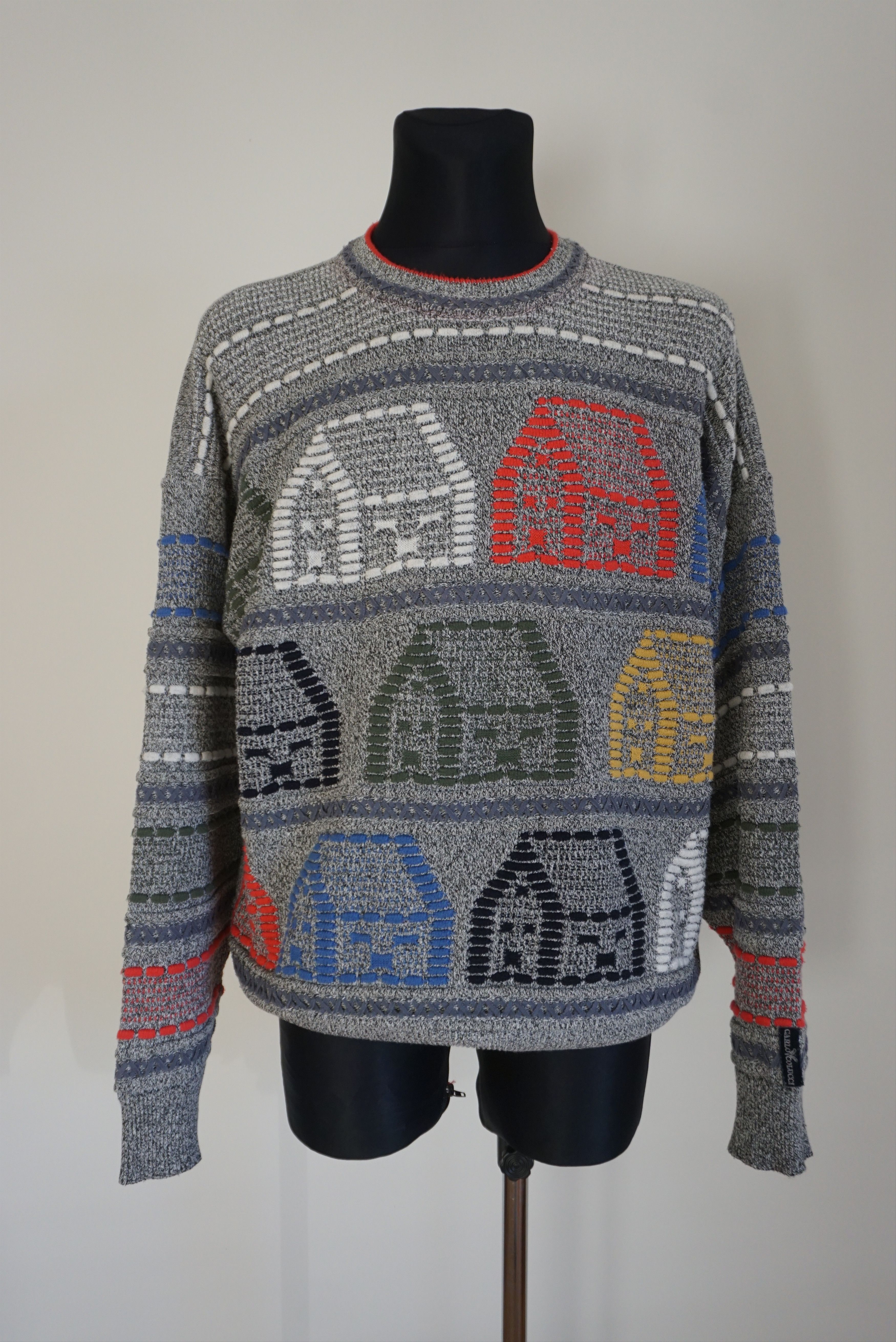 Carlo Colucci vintage Carlo Colucci top 54 44 XL jumper patterned Y2K Size US XL / EU 56 / 4 - 4 Thumbnail