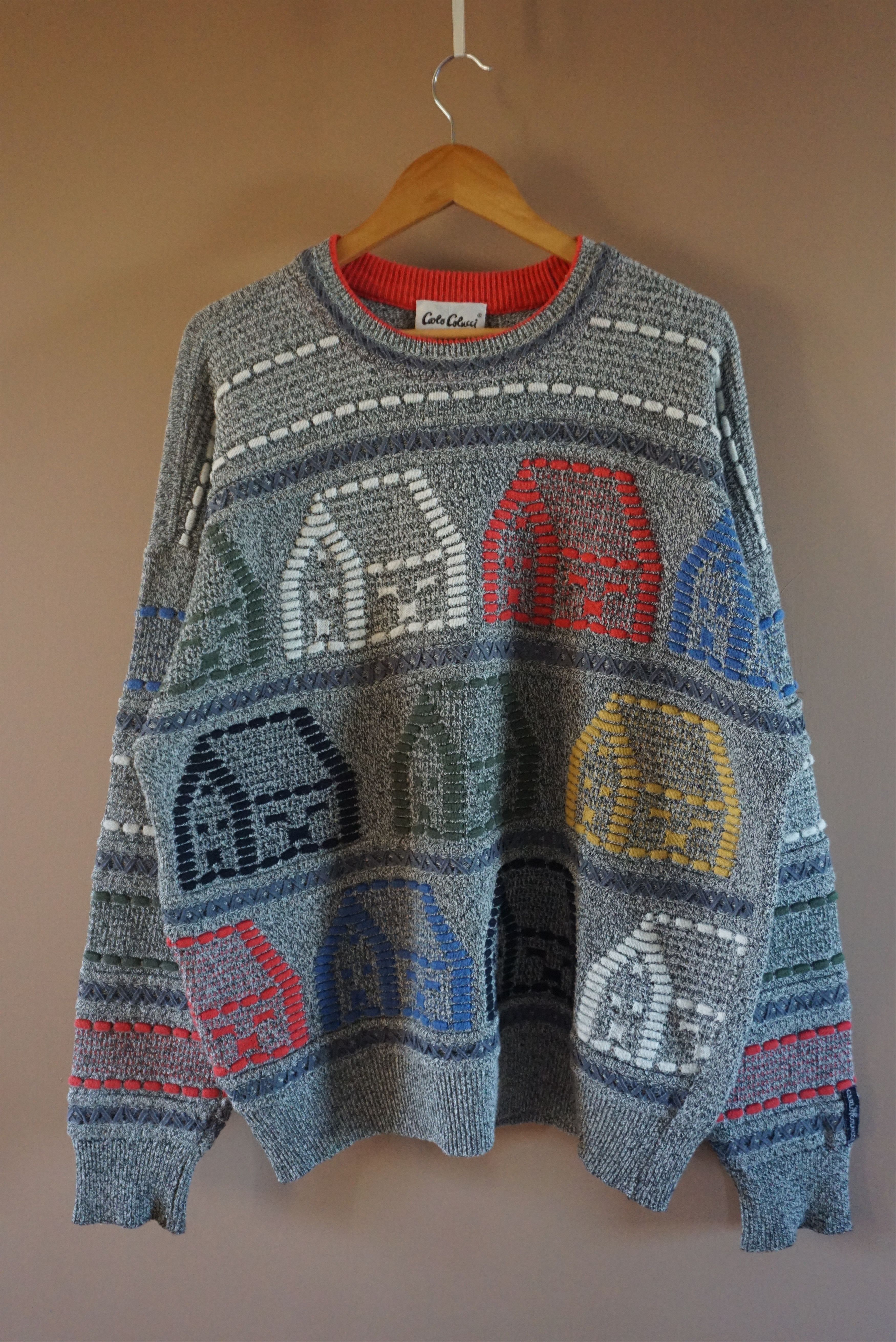 Carlo Colucci vintage Carlo Colucci top 54 44 XL jumper patterned Y2K Size US XL / EU 56 / 4 - 3 Thumbnail