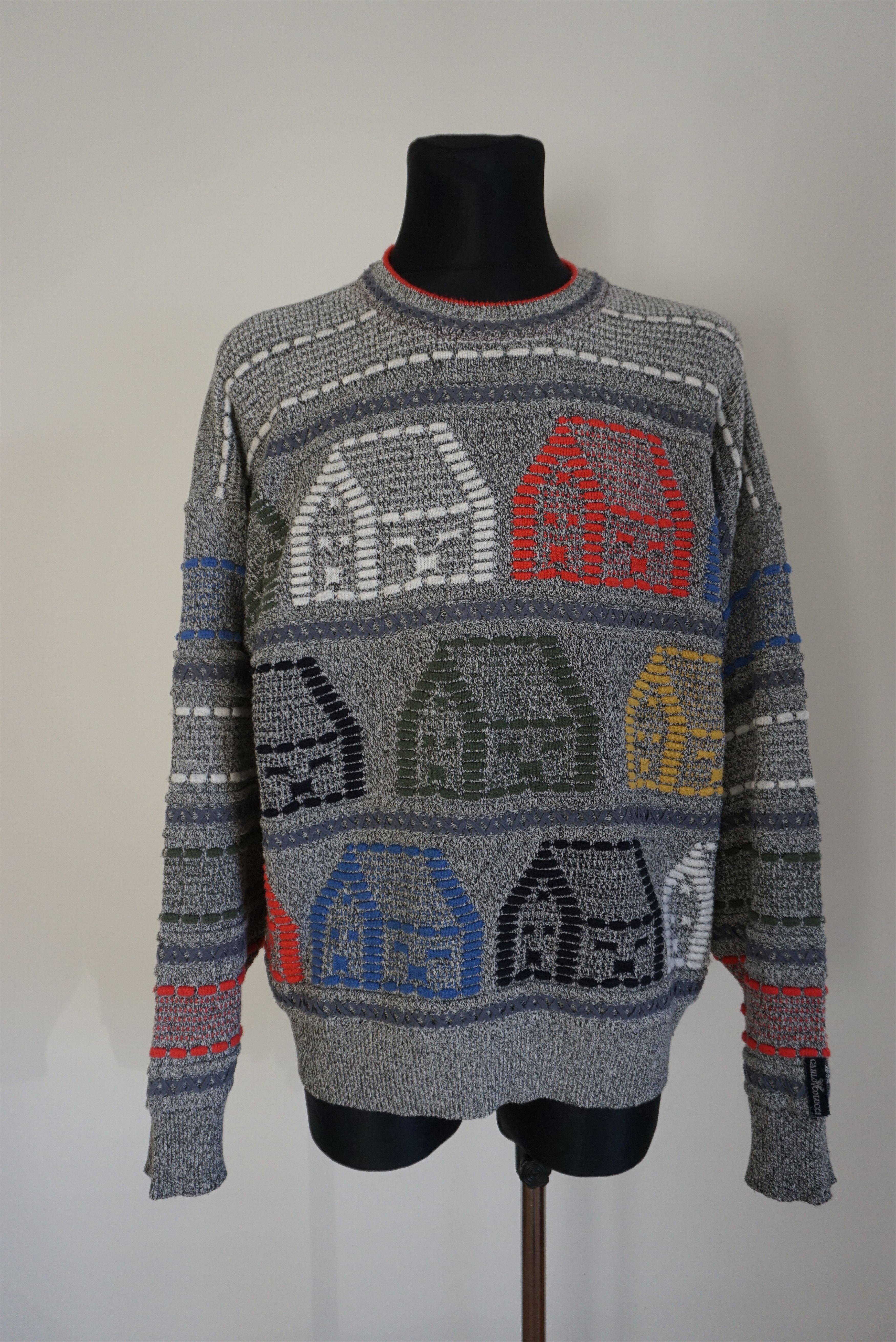 Carlo Colucci vintage Carlo Colucci top 54 44 XL jumper patterned Y2K Size US XL / EU 56 / 4 - 9 Thumbnail