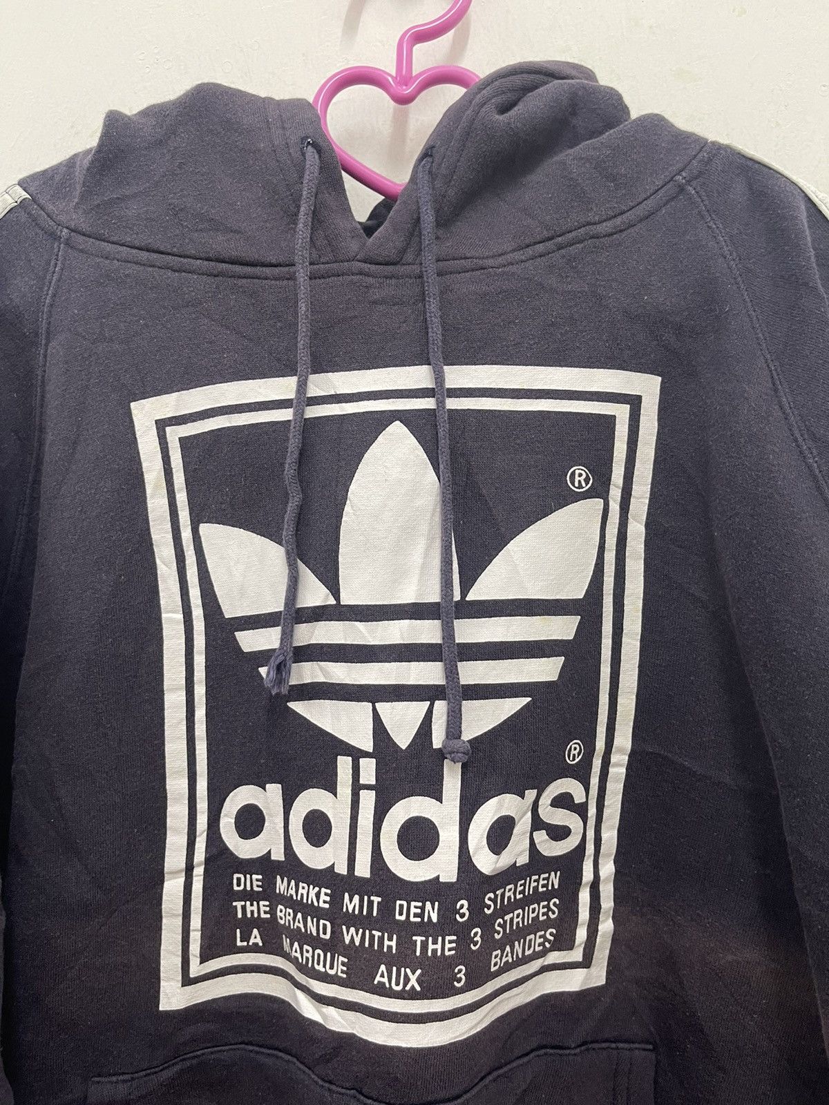 Adidas Rare Vintage ADIDAS Spell Out Big Logo Distressed Hoodie Size US M / EU 48-50 / 2 - 4 Thumbnail