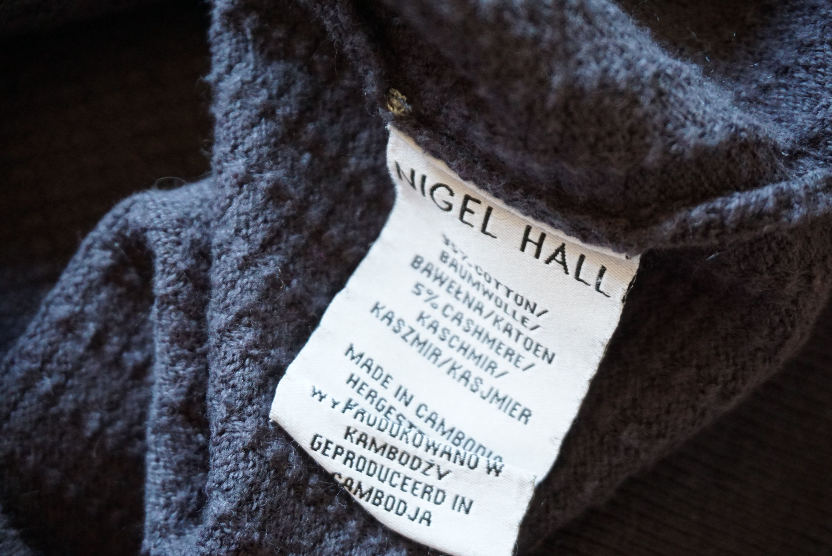 Designer Nigel Hall cashmere blend L Large casual jumper pullover Size US L / EU 52-54 / 3 - 17 Thumbnail