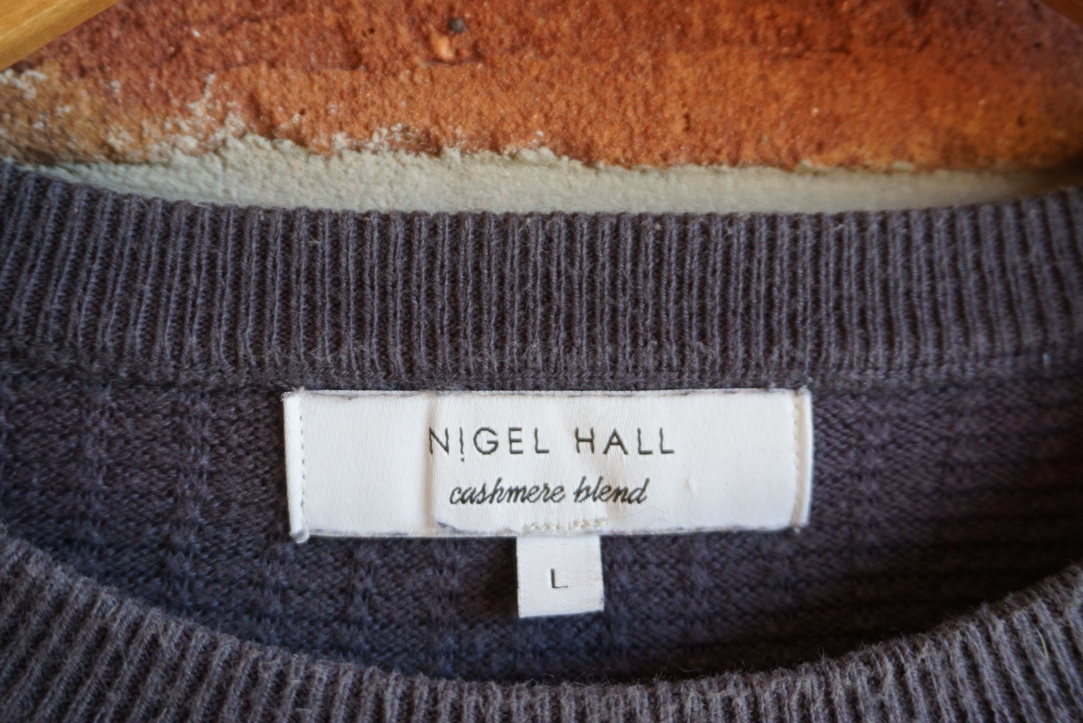Designer Nigel Hall cashmere blend L Large casual jumper pullover Size US L / EU 52-54 / 3 - 5 Thumbnail