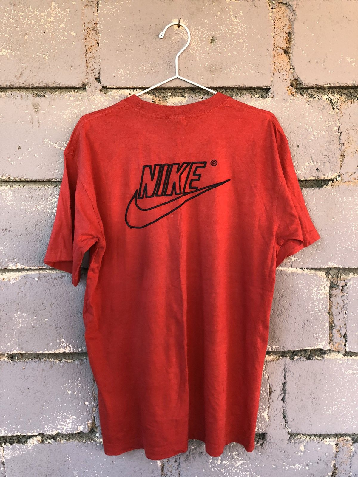 Image of 90's Vintage Nike Embroidered Sewn Big Logo Shirt, Men's (Size XL)