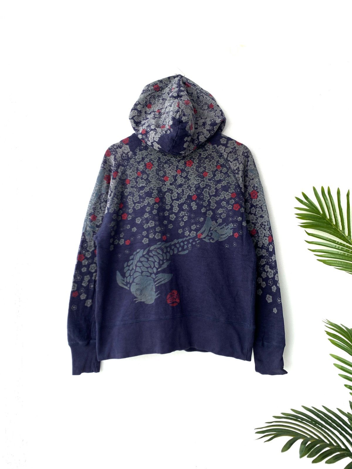 Japanese Brand Vintage Koi Sakura Over Print Zipper Hoodie Size US M / EU 48-50 / 2 - 2 Thumbnail