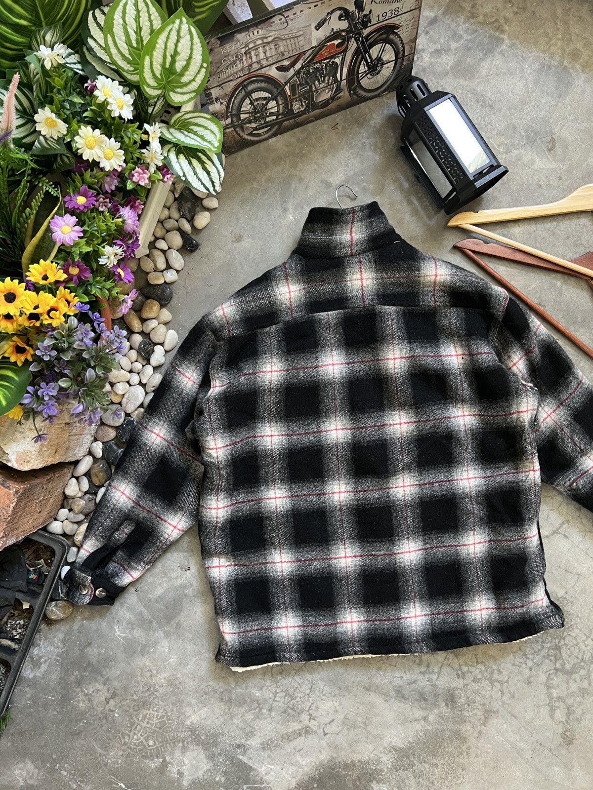 Japanese Brand × Vintage Vintage 🖤 Plaid Flannel Sherpa Jacket Size US L / EU 52-54 / 3 - 10 Thumbnail