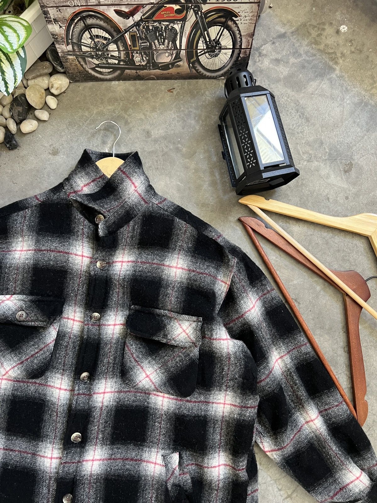 Japanese Brand × Vintage Vintage 🖤 Plaid Flannel Sherpa Jacket Size US L / EU 52-54 / 3 - 15 Thumbnail
