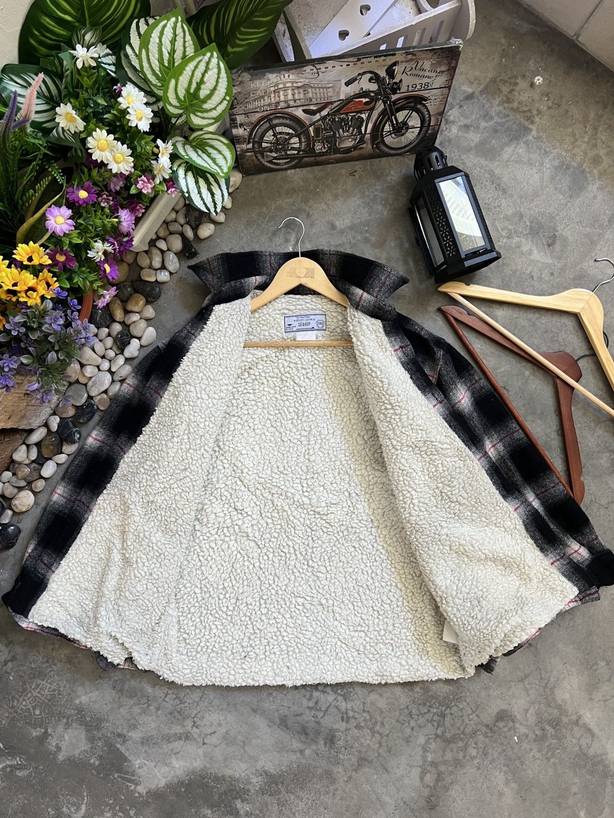 Japanese Brand × Vintage Vintage 🖤 Plaid Flannel Sherpa Jacket Size US L / EU 52-54 / 3 - 13 Thumbnail