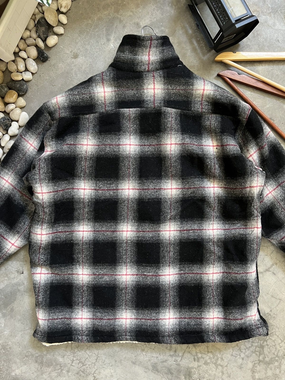 Japanese Brand × Vintage Vintage 🖤 Plaid Flannel Sherpa Jacket Size US L / EU 52-54 / 3 - 9 Thumbnail