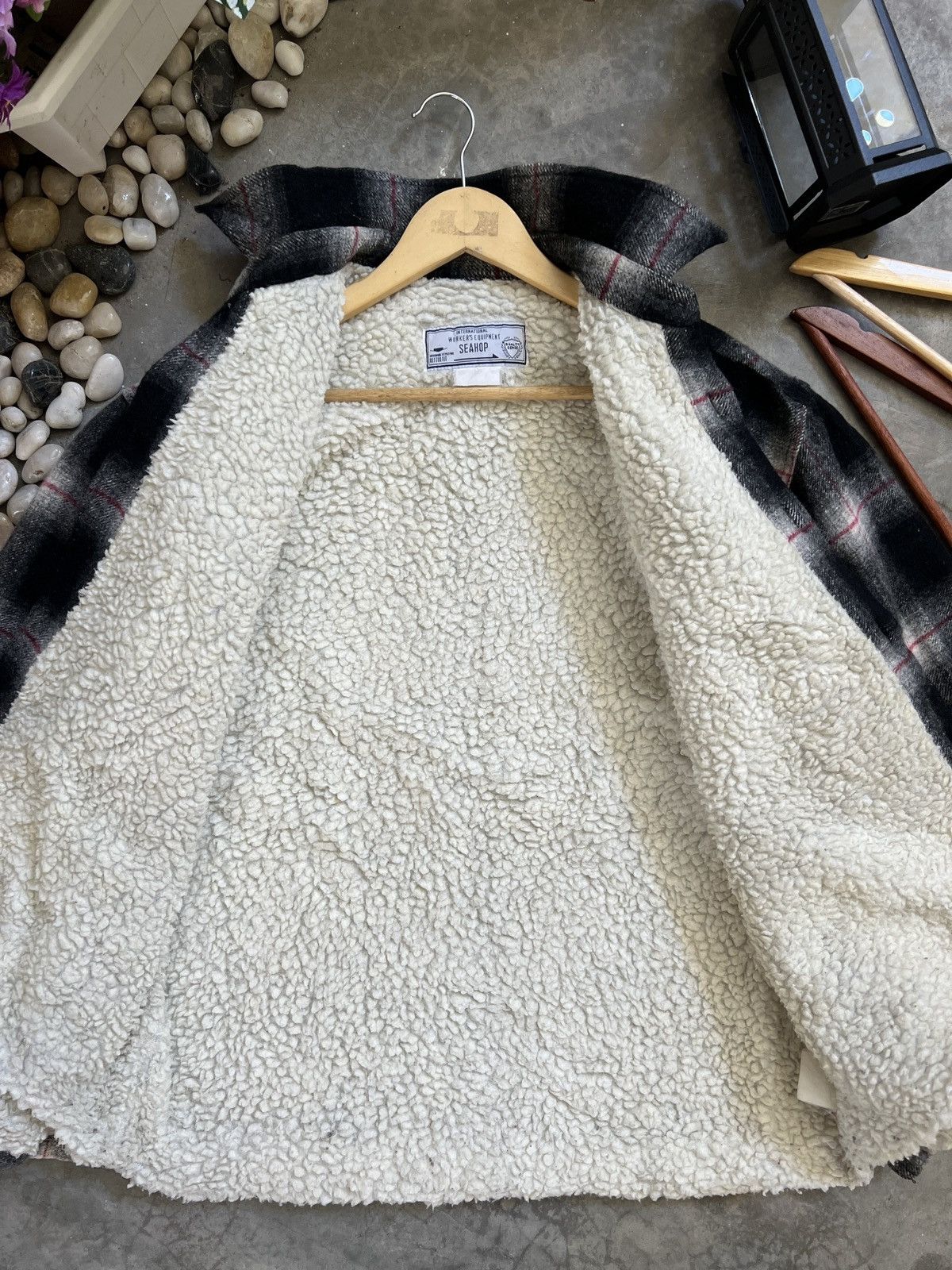 Japanese Brand × Vintage Vintage 🖤 Plaid Flannel Sherpa Jacket Size US L / EU 52-54 / 3 - 14 Thumbnail