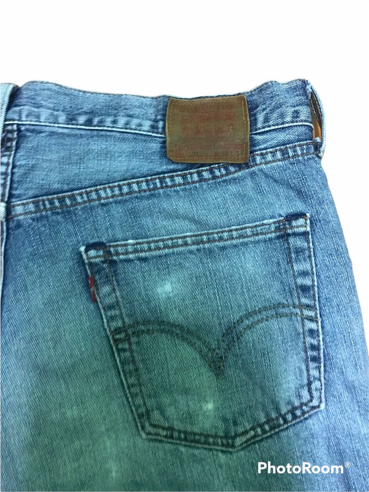 Levi's Distressed Patchwork Jeans Red Floral Repair Vtg Straight Size US 38 / EU 54 - 3 Thumbnail