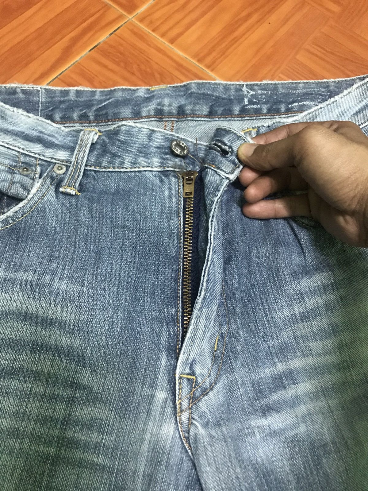Edwin “Vintage Distressed Light Blue Denim Jeans – Faded Wash Size US 34 / EU 50 - 6 Thumbnail
