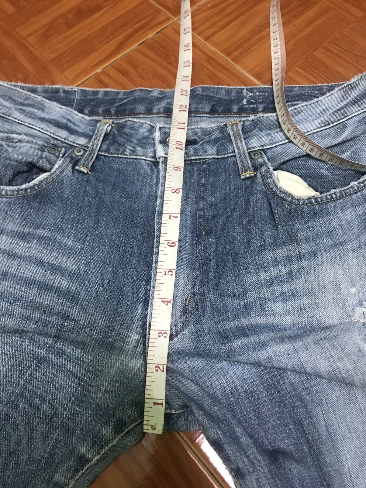 Edwin “Vintage Distressed Light Blue Denim Jeans – Faded Wash Size US 34 / EU 50 - 8 Thumbnail