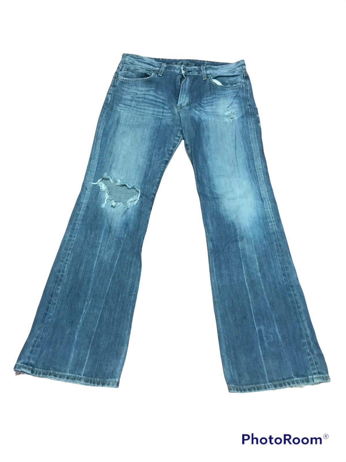 Edwin “Vintage Distressed Light Blue Denim Jeans – Faded Wash Size US 34 / EU 50 - 1 Thumbnail
