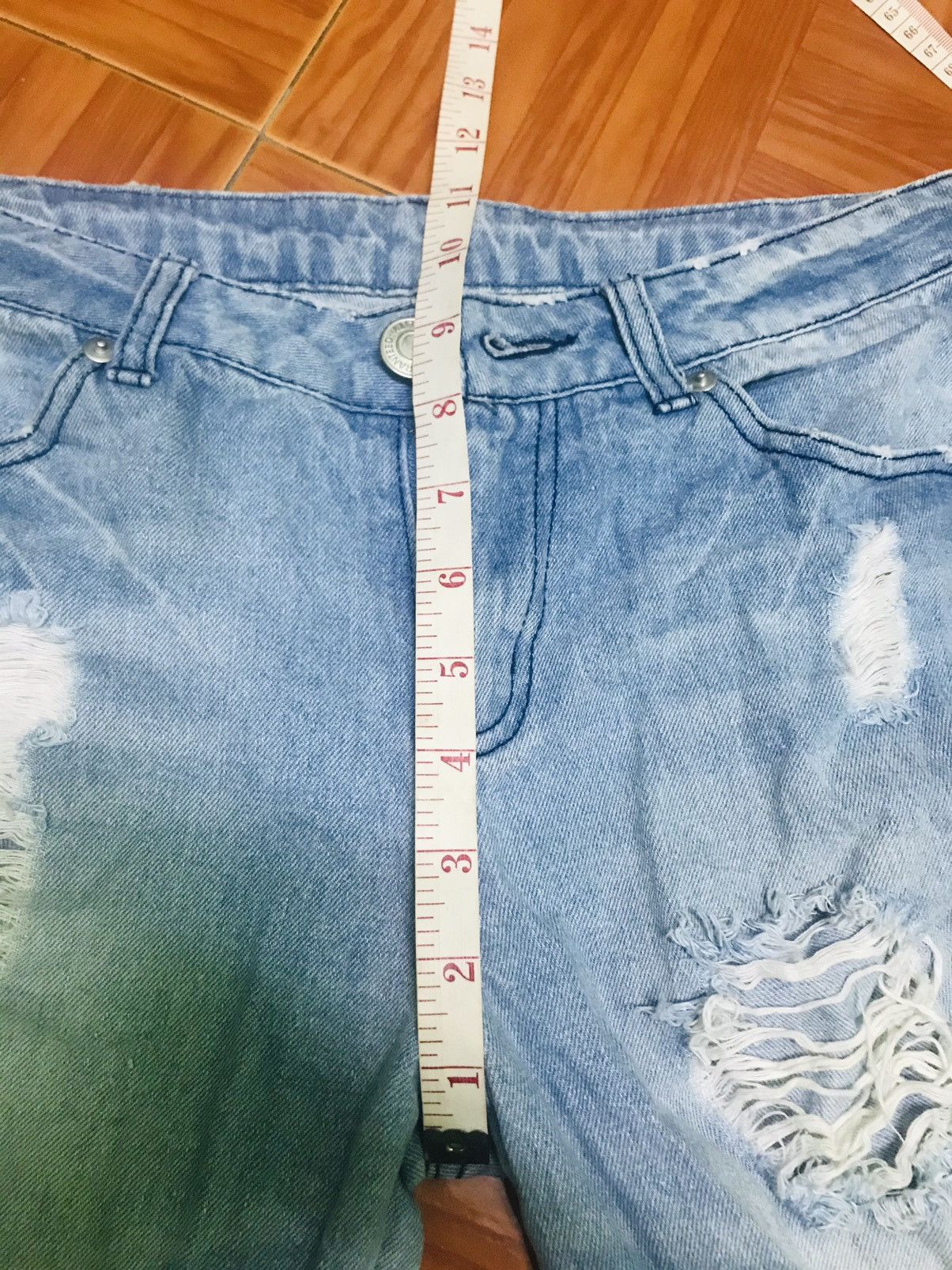 Japanese Brand “Light Blue Distressed Ripped Jeans – Casual Denim Pants” Size US 30 / EU 46 - 8 Thumbnail