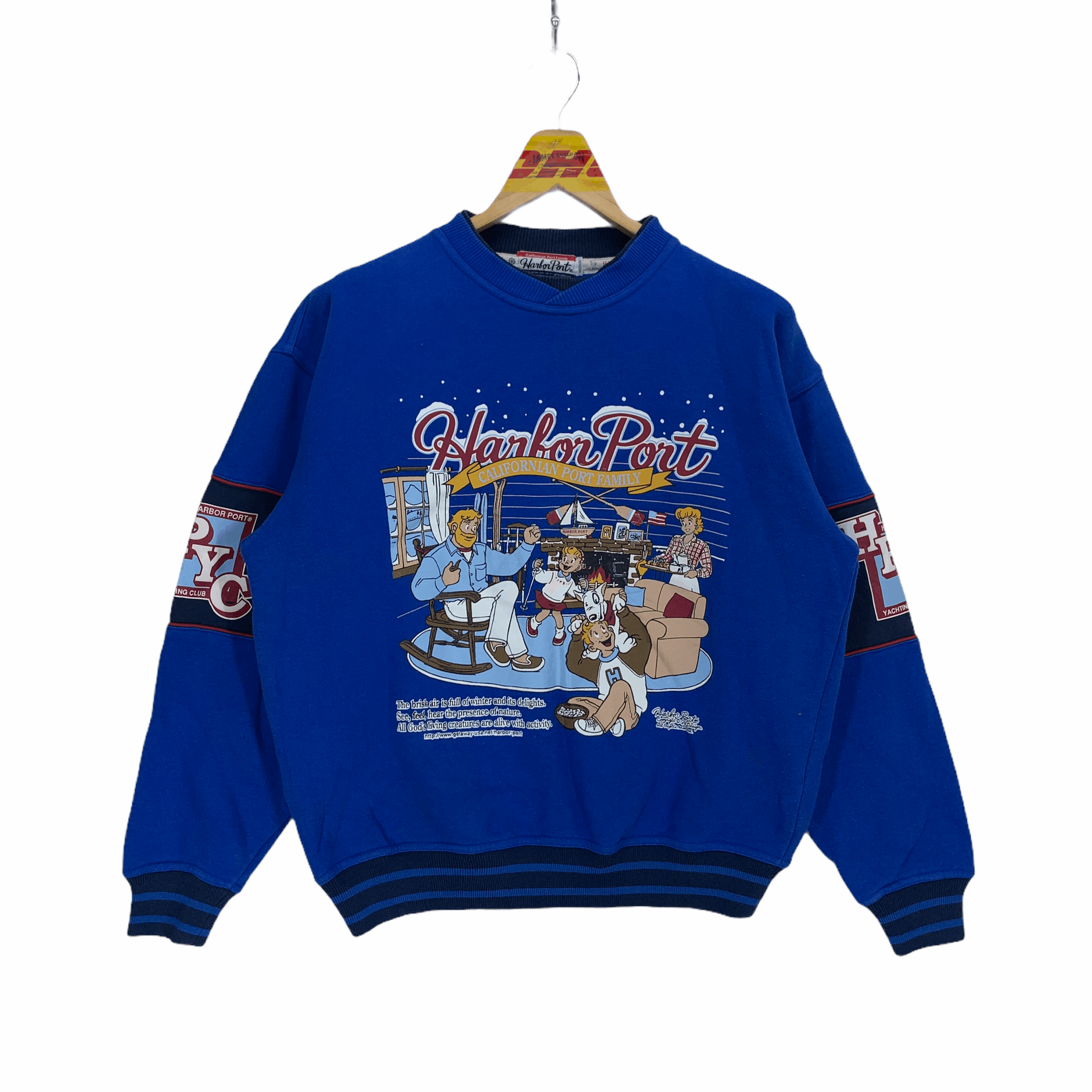Japanese Brand Harbor Port Yachting Club Big Logo Sweatshirts #3084-113 Size US M / EU 48-50 / 2 - 1 Thumbnail