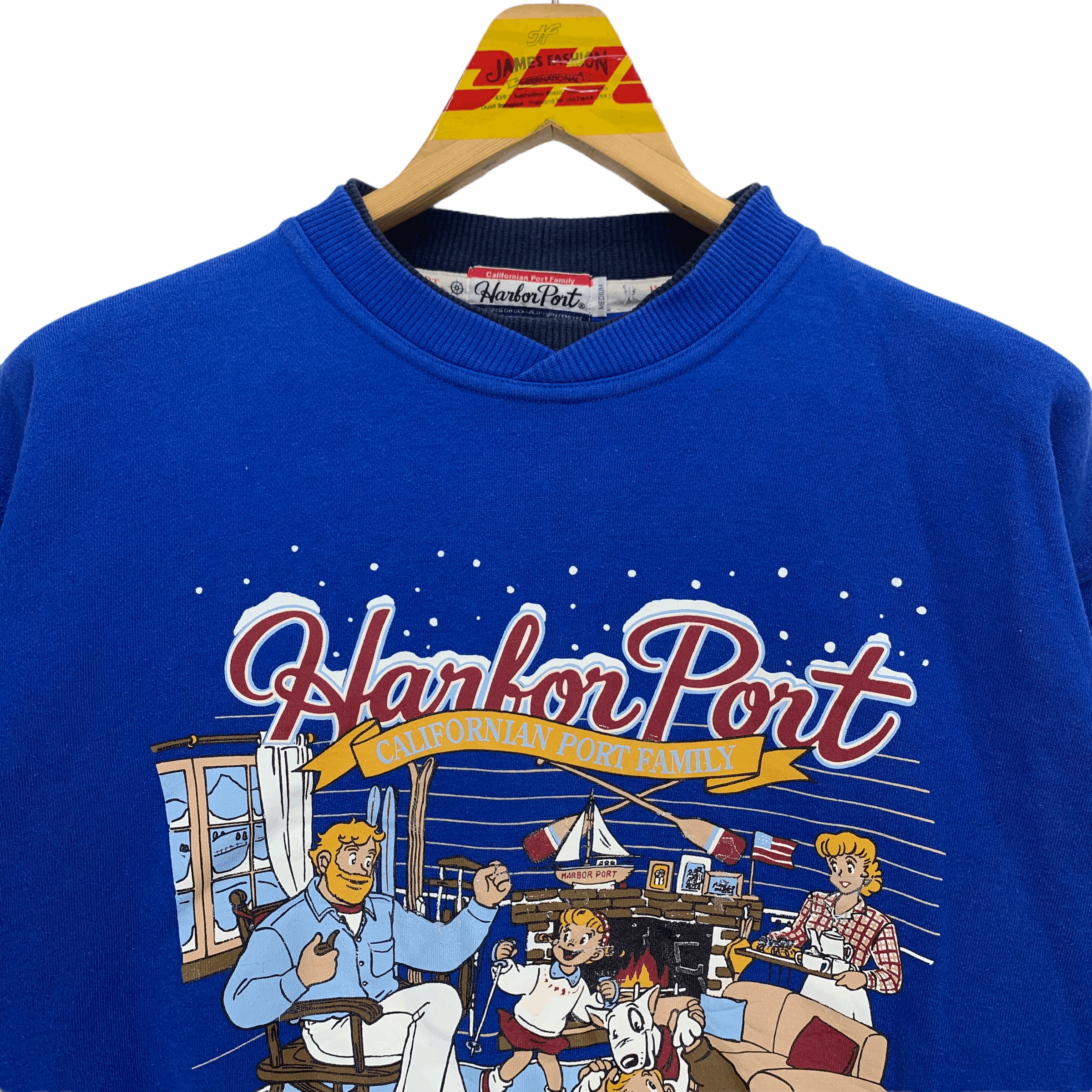 Japanese Brand Harbor Port Yachting Club Big Logo Sweatshirts #3084-113 Size US M / EU 48-50 / 2 - 2 Thumbnail