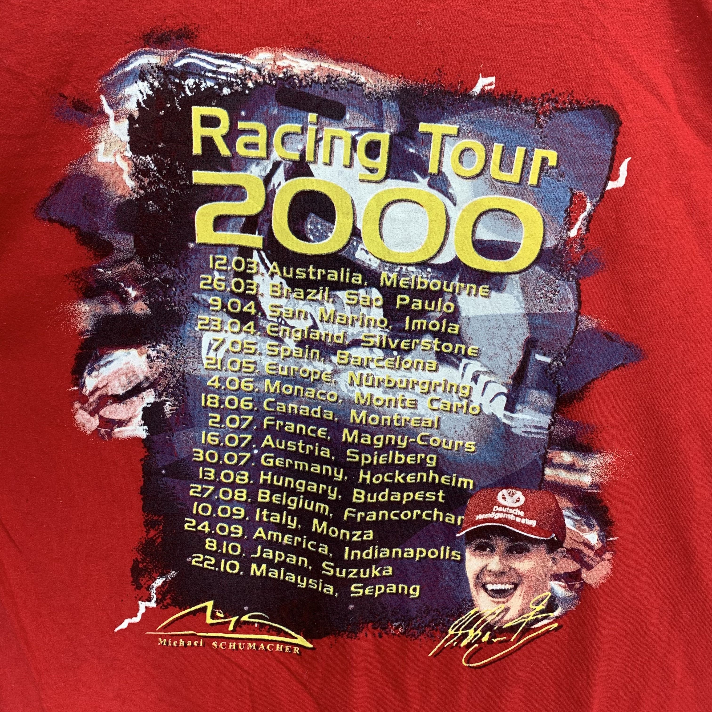Vintage Michael Schumacher Racing Tour 2000 Big Logo Tees #3080-113 Size US M / EU 48-50 / 2 - 9 Thumbnail