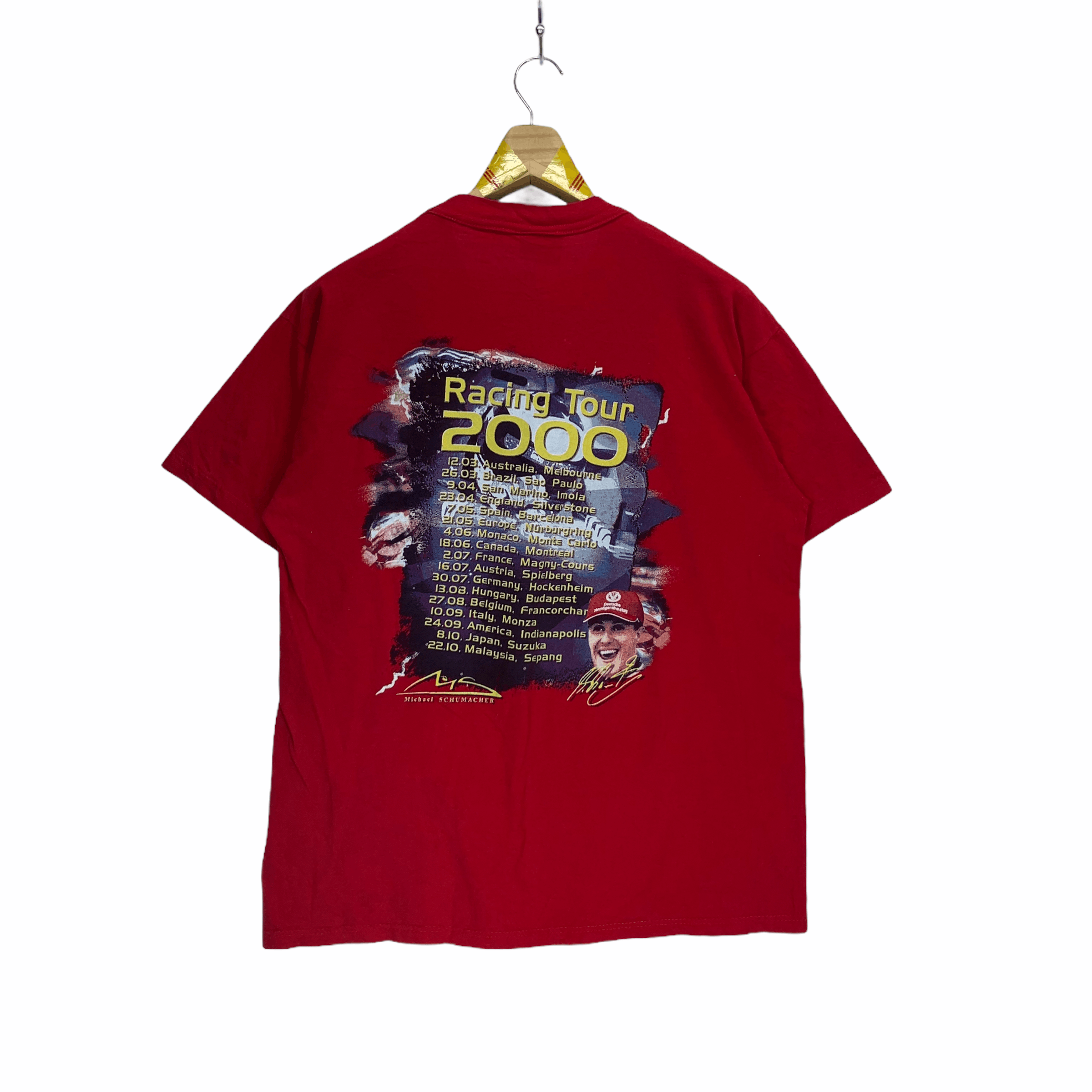 Vintage Michael Schumacher Racing Tour 2000 Big Logo Tees #3080-113 Size US M / EU 48-50 / 2 - 8 Thumbnail