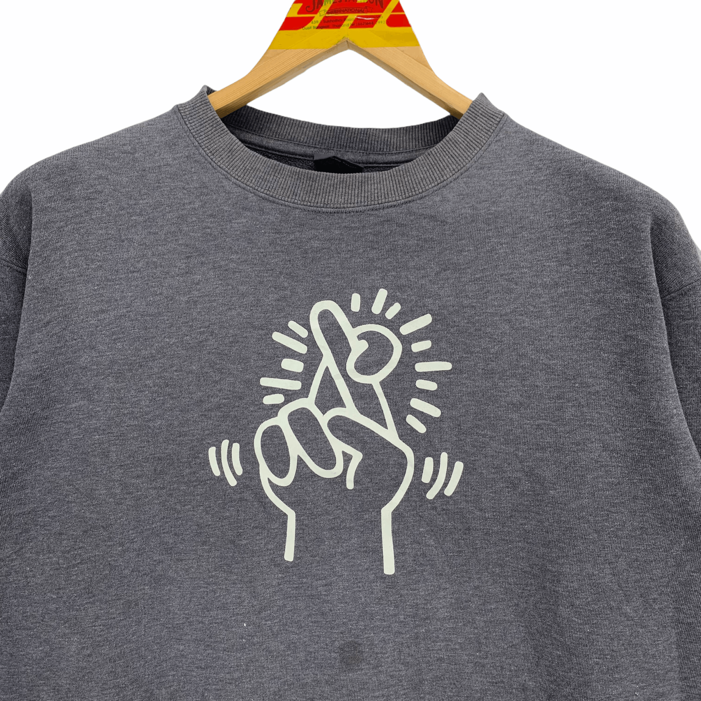 Keith Haring Keith Haring Big Logo Crew Neck Sweatshirts #3074-113 Size US M / EU 48-50 / 2 - 2 Thumbnail