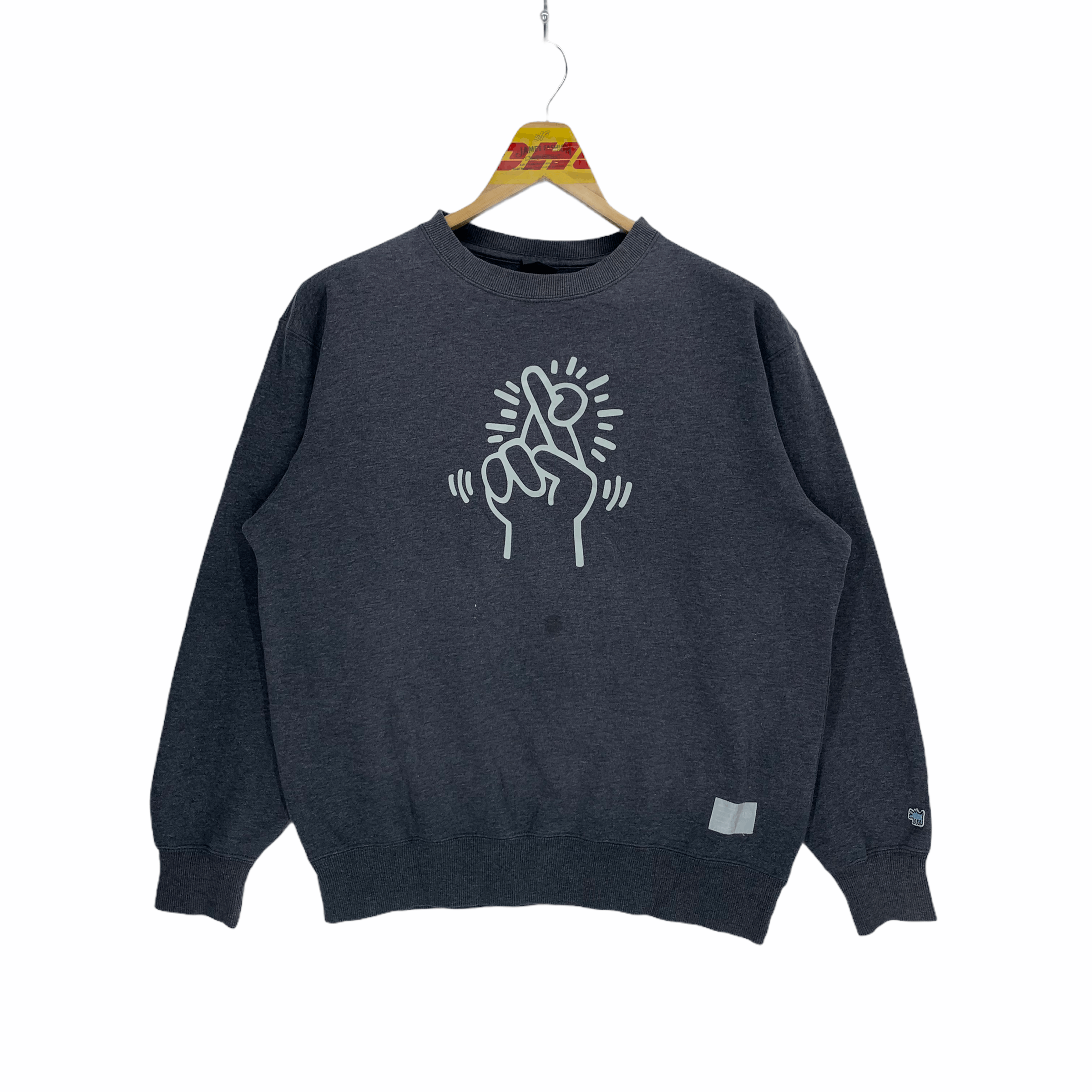 Keith Haring Keith Haring Big Logo Crew Neck Sweatshirts #3074-113 Size US M / EU 48-50 / 2 - 1 Thumbnail