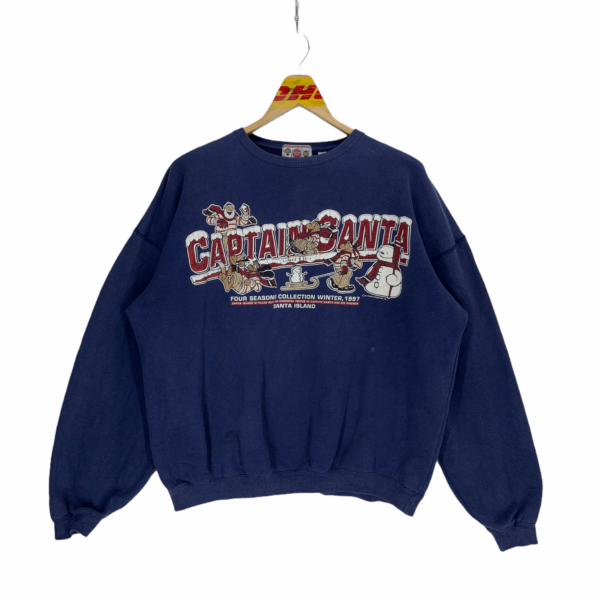 Outlets Vintage Captain Santa Sweatshirt Zippier big Logo Jacket