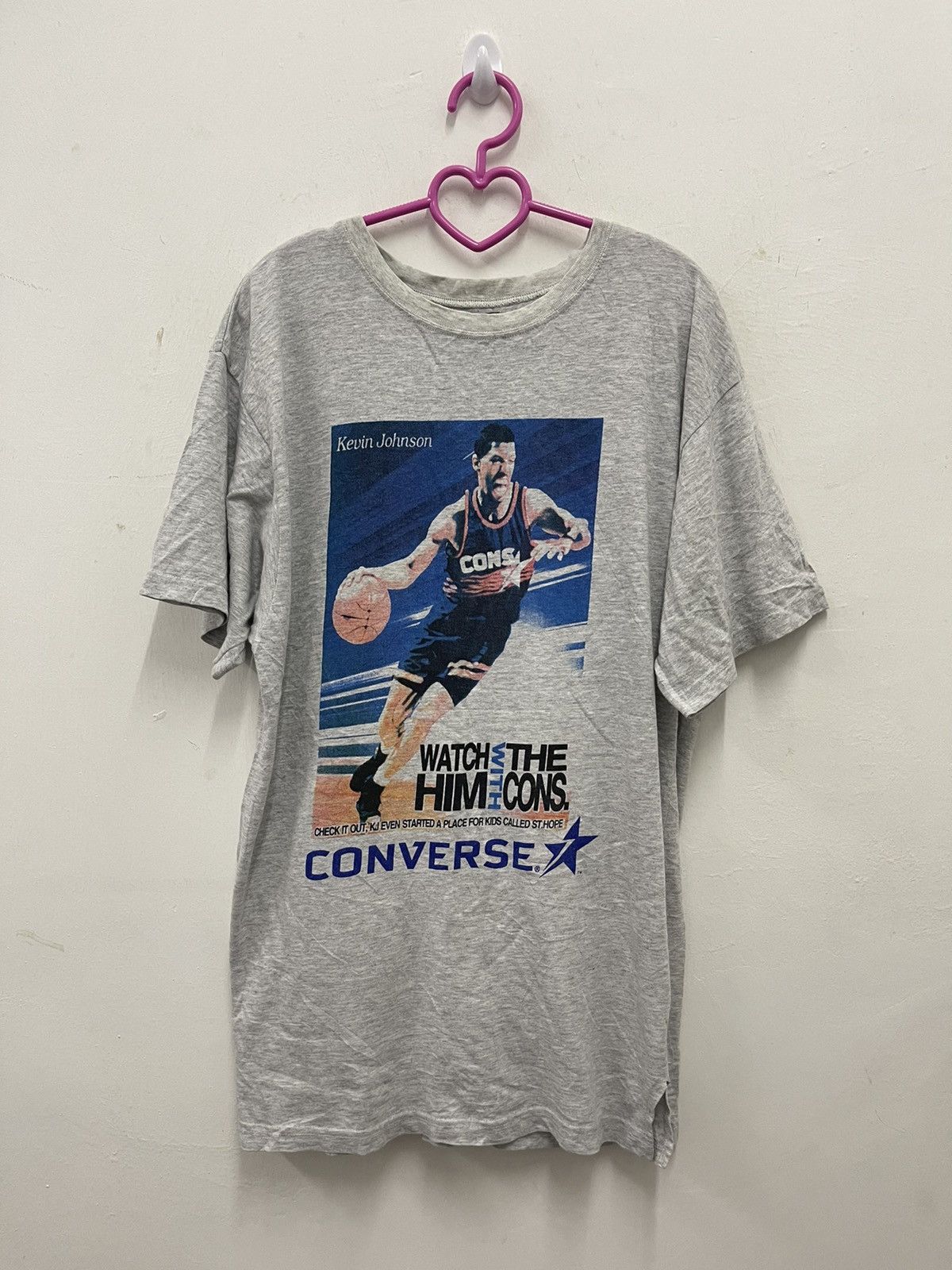 Converse Rare Vintage CONVERSE x KEVIN JOHNSON Graphic Tee Size US M / EU 48-50 / 2 - 1 Thumbnail