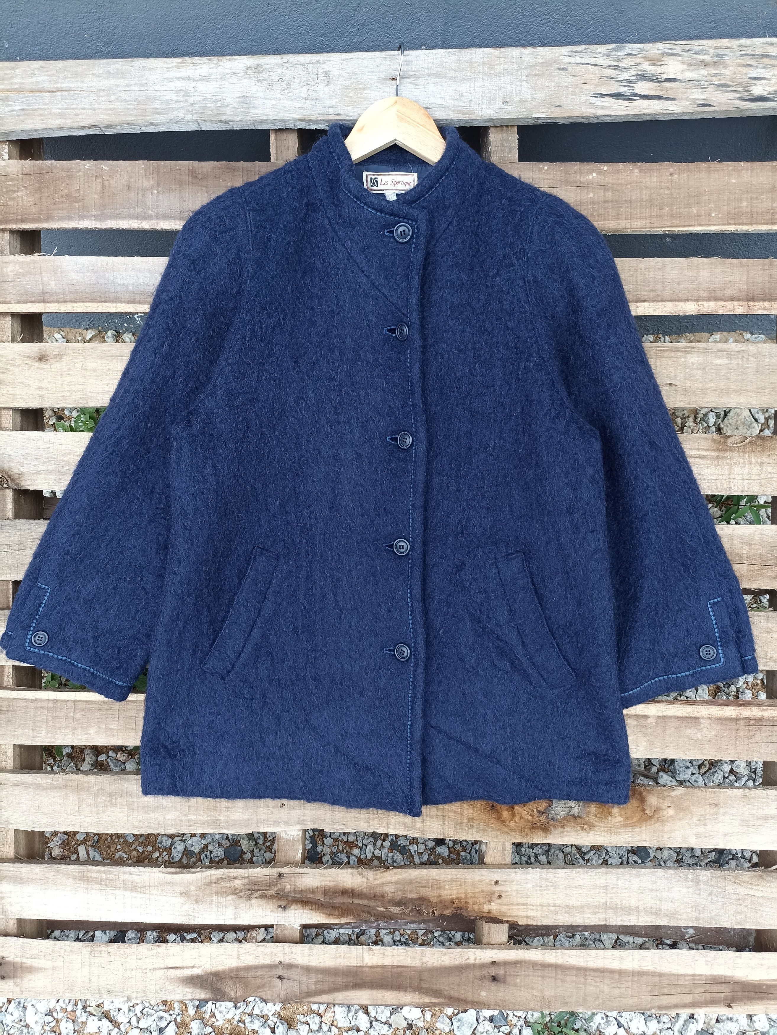 image of Indigo x Vintage Les Sportique Mohair Jacket in Blue, Men's (Size Small)