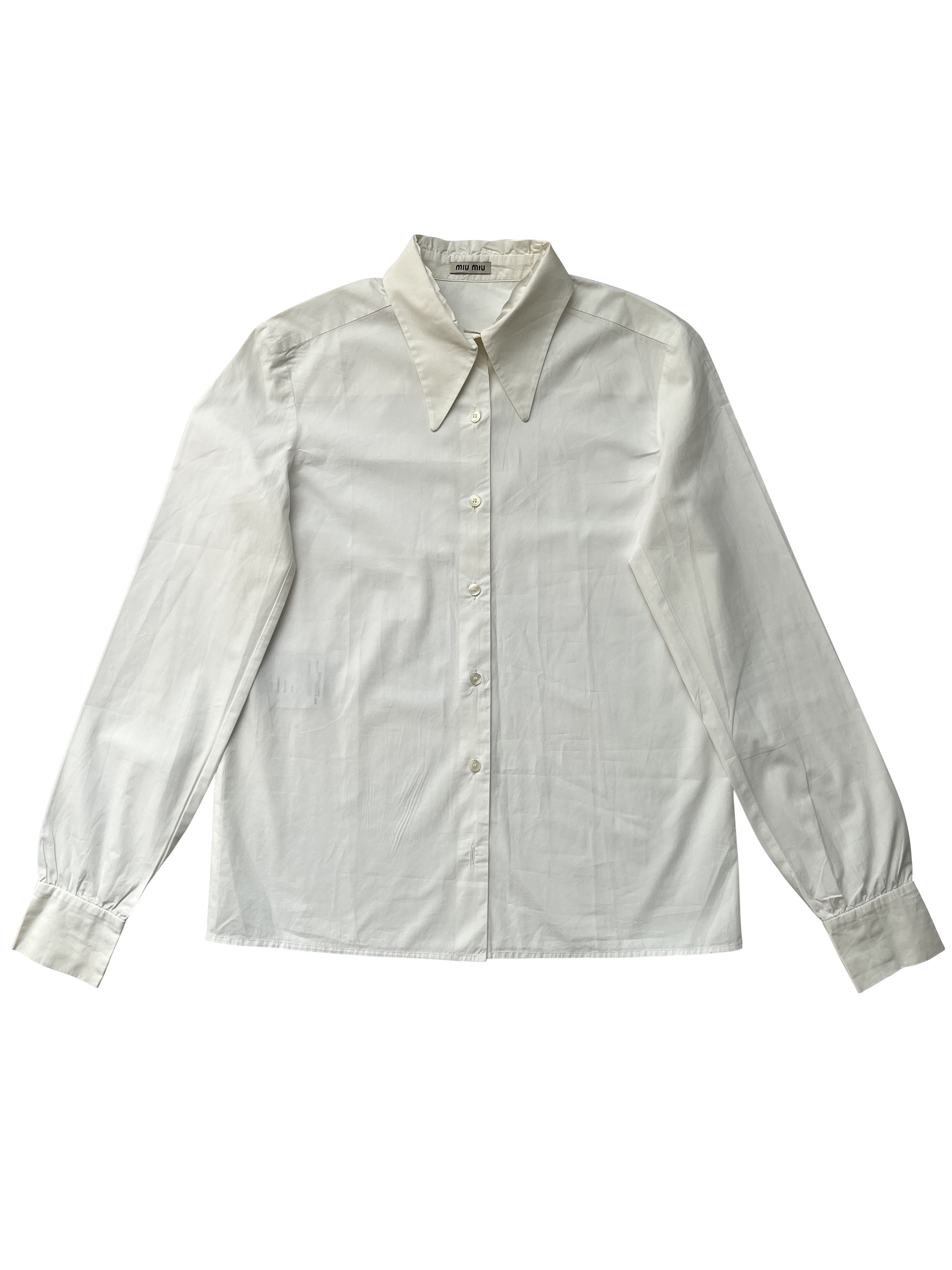Miu Miu ⚡️QUICK SALE⚡️2011 Miu Miu Button Up Ruffle Shirt Blouse Size S / US 4 / IT 40 - 1 Thumbnail